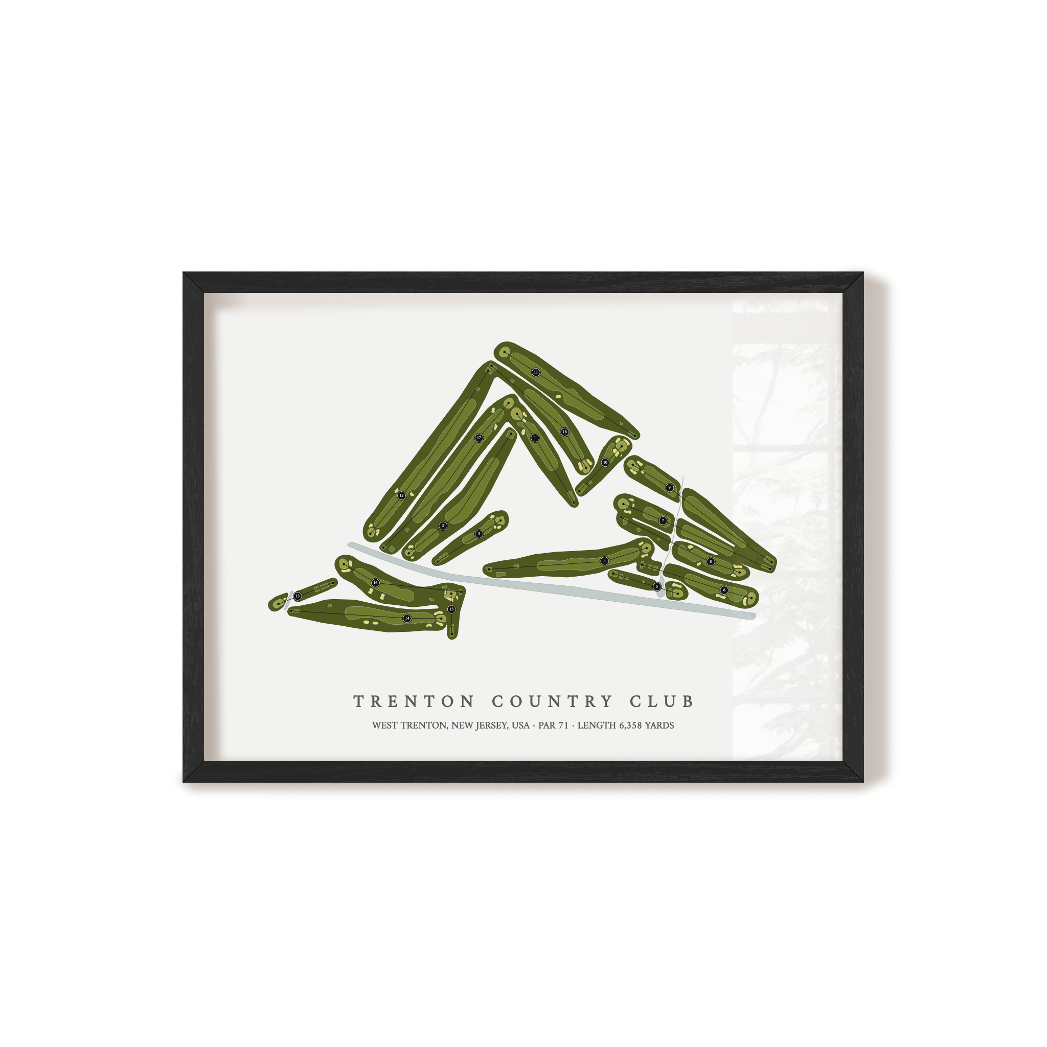 Trenton Country Club | Golf Course Print | Black Frame