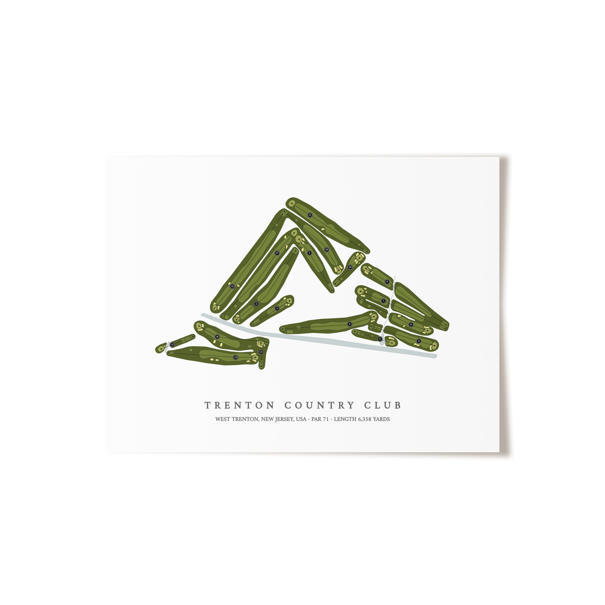 Trenton Country Club | Golf Course Print | Unframed