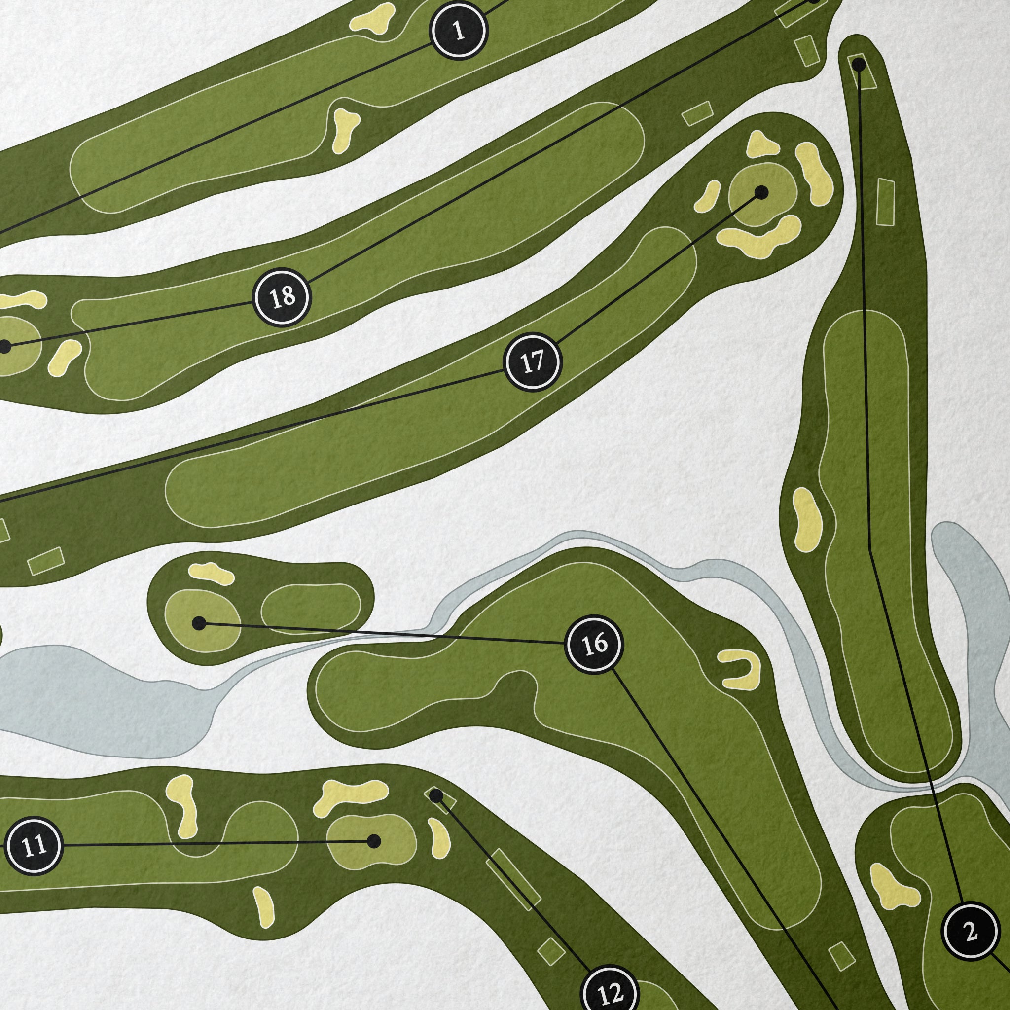 Tripoli Country Club | Golf Course Map | Close Up 