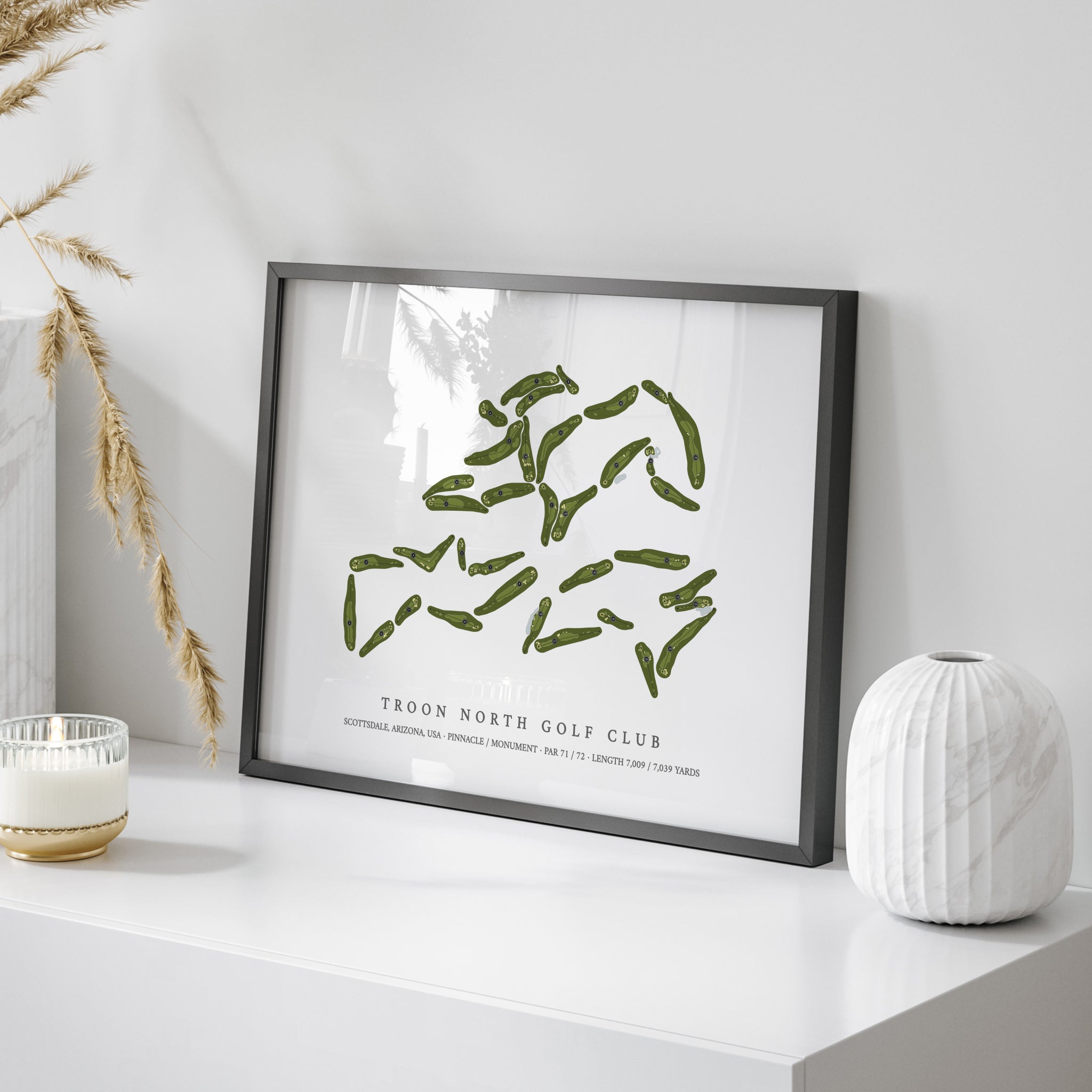 Troon North Golf Club | Golf Course Print | On Table 