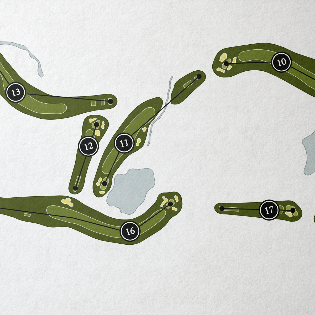 Trophy Club Country Club - Hogan Course | Golf Course Map | Close Up