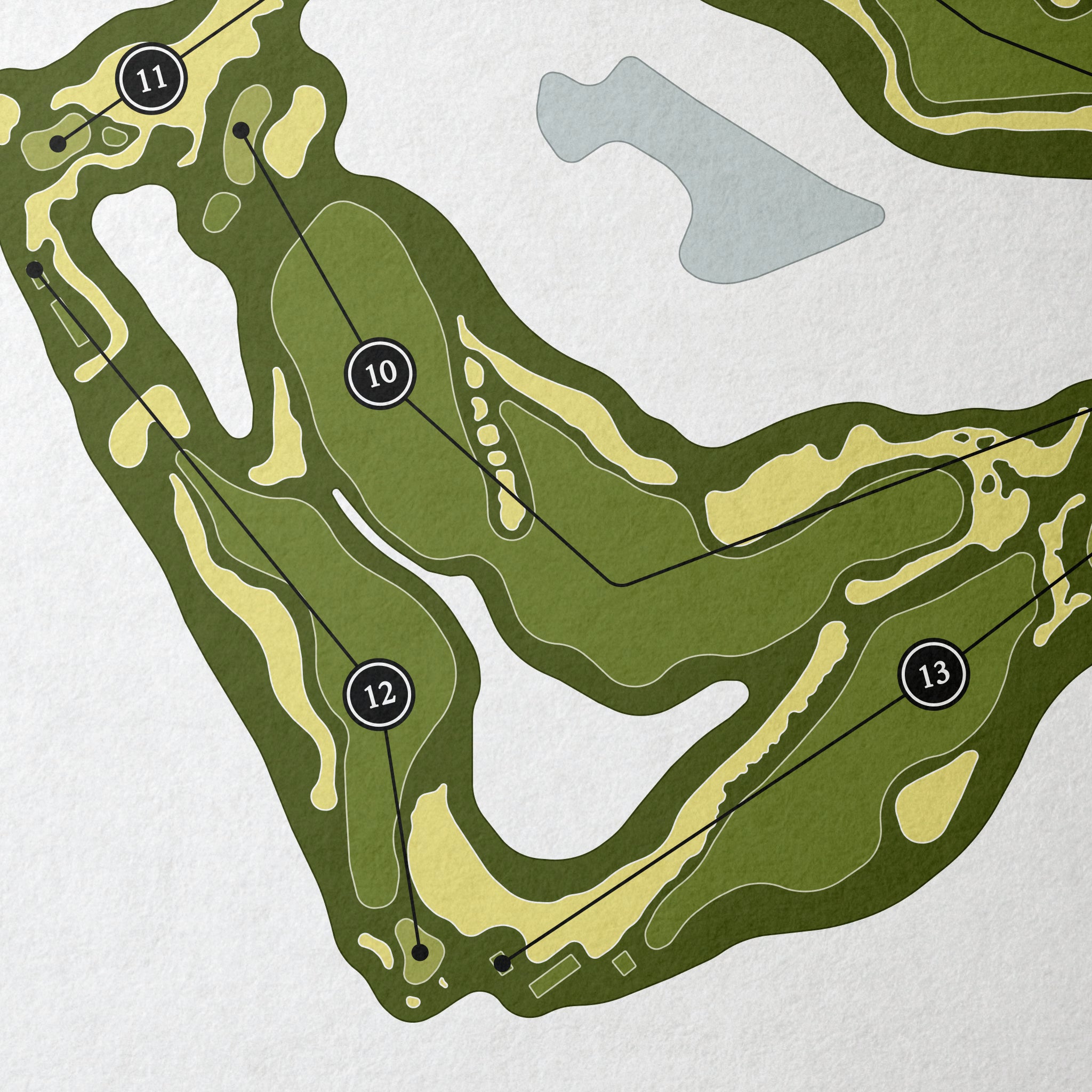 True Blue Golf Club | Golf Course Map | Close Up 