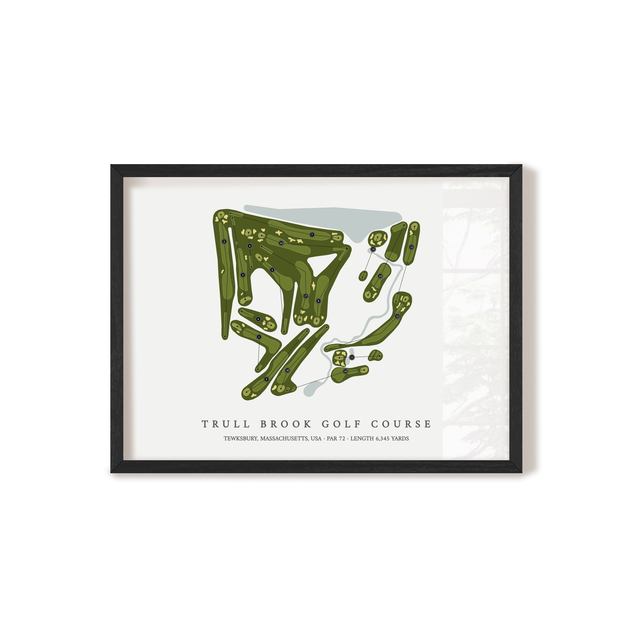 Trull Brook Golf Course | Golf Course Map | Black+Frame 