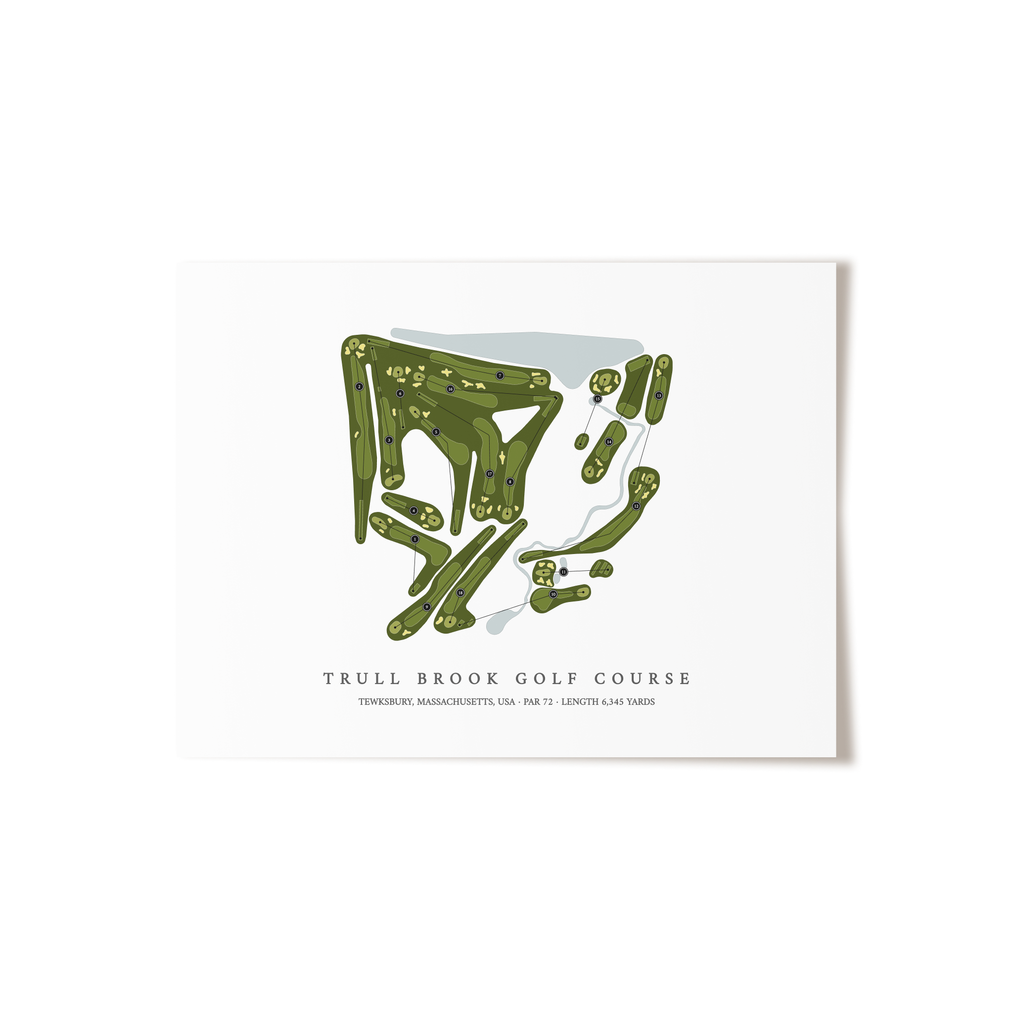 Trull Brook Golf Course | Golf Course Map | Unframed 