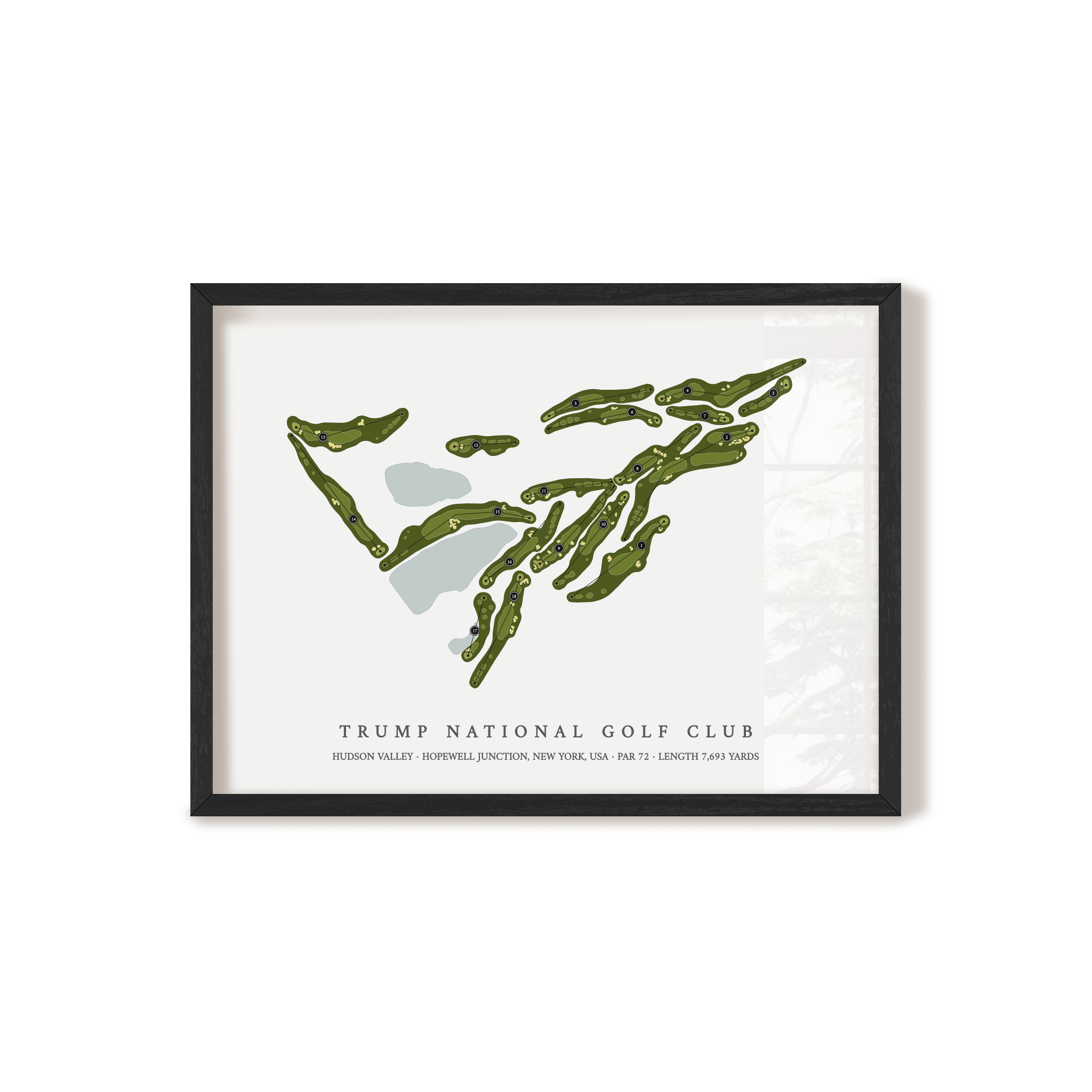 Trump National Golf Club - Hudson Valley | Golf Course Print | Black Frame