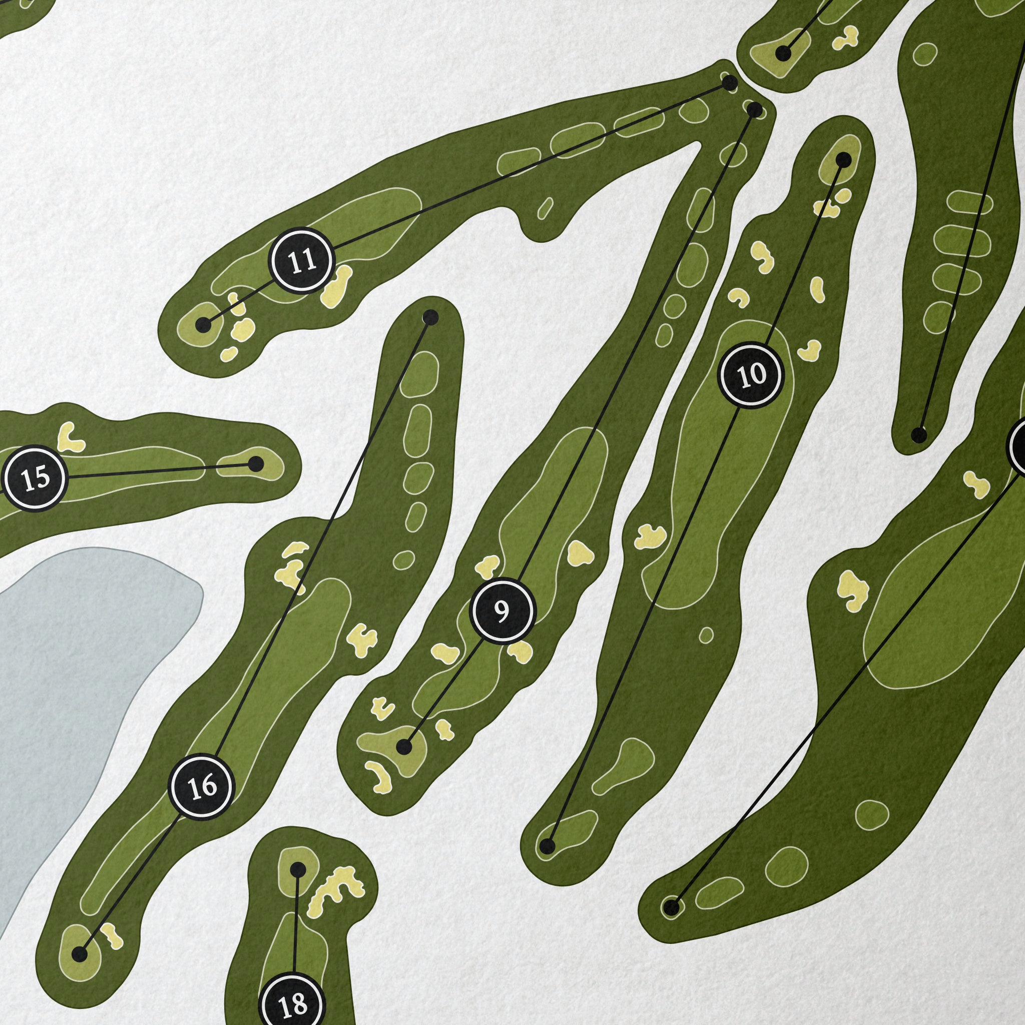 Trump National Golf Club - Hudson Valley | Golf Course Print | Close Up