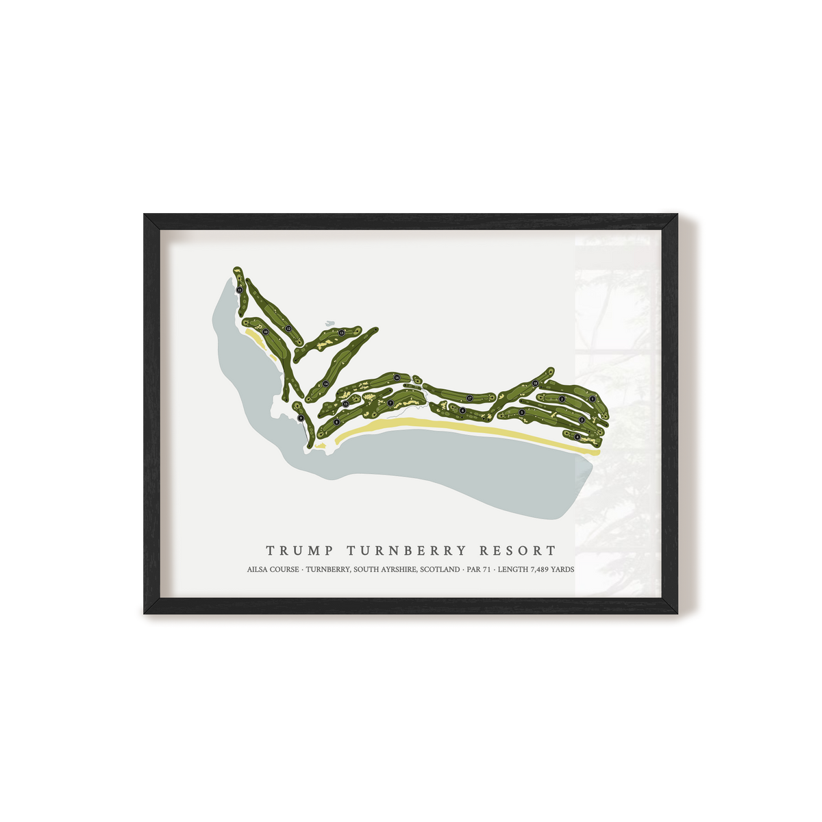 Trump Turnberry Resort - Ailsa Course | Golf Course Print | Black Frame
