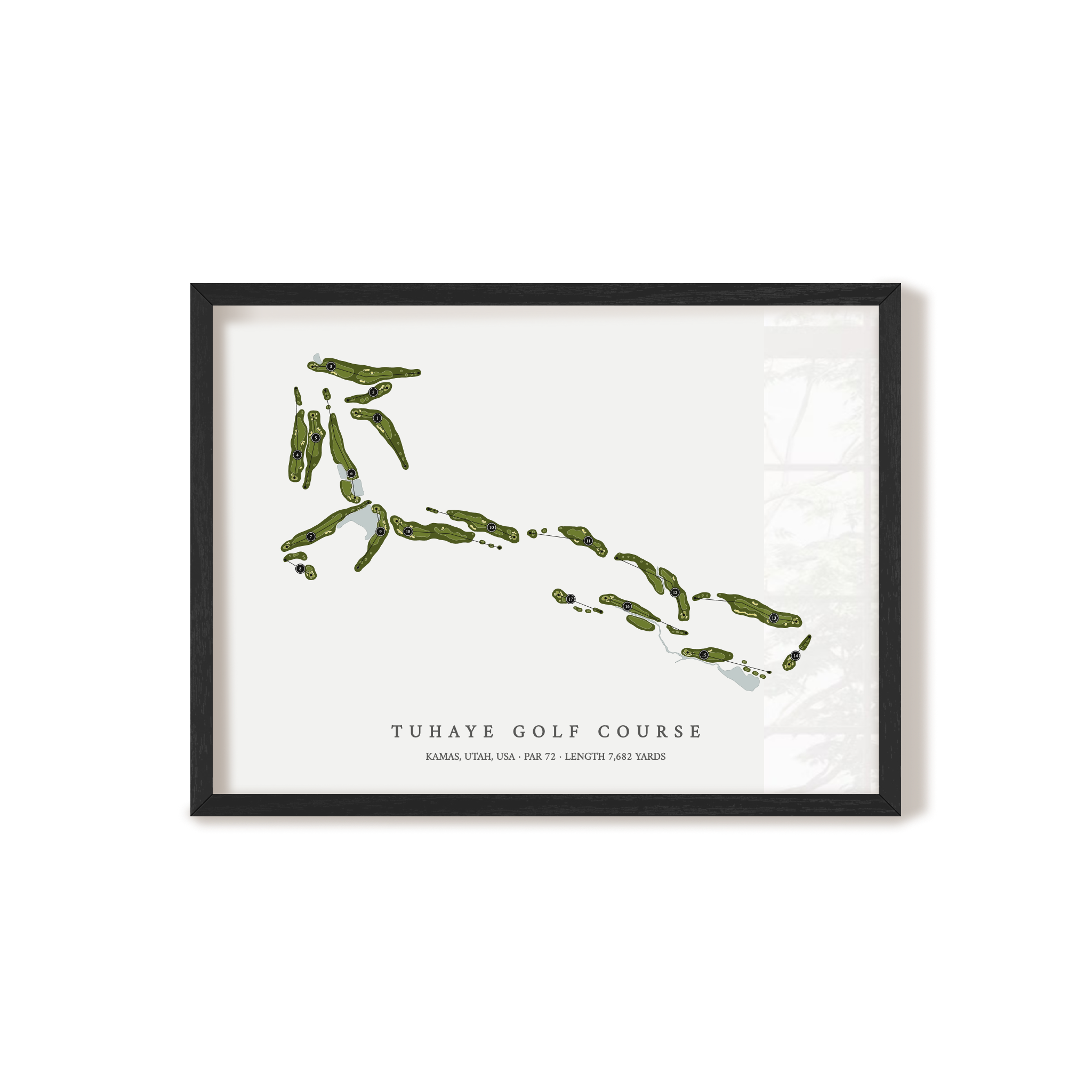 Tuhaye Golf Course | Golf Course Map | Black Frame 