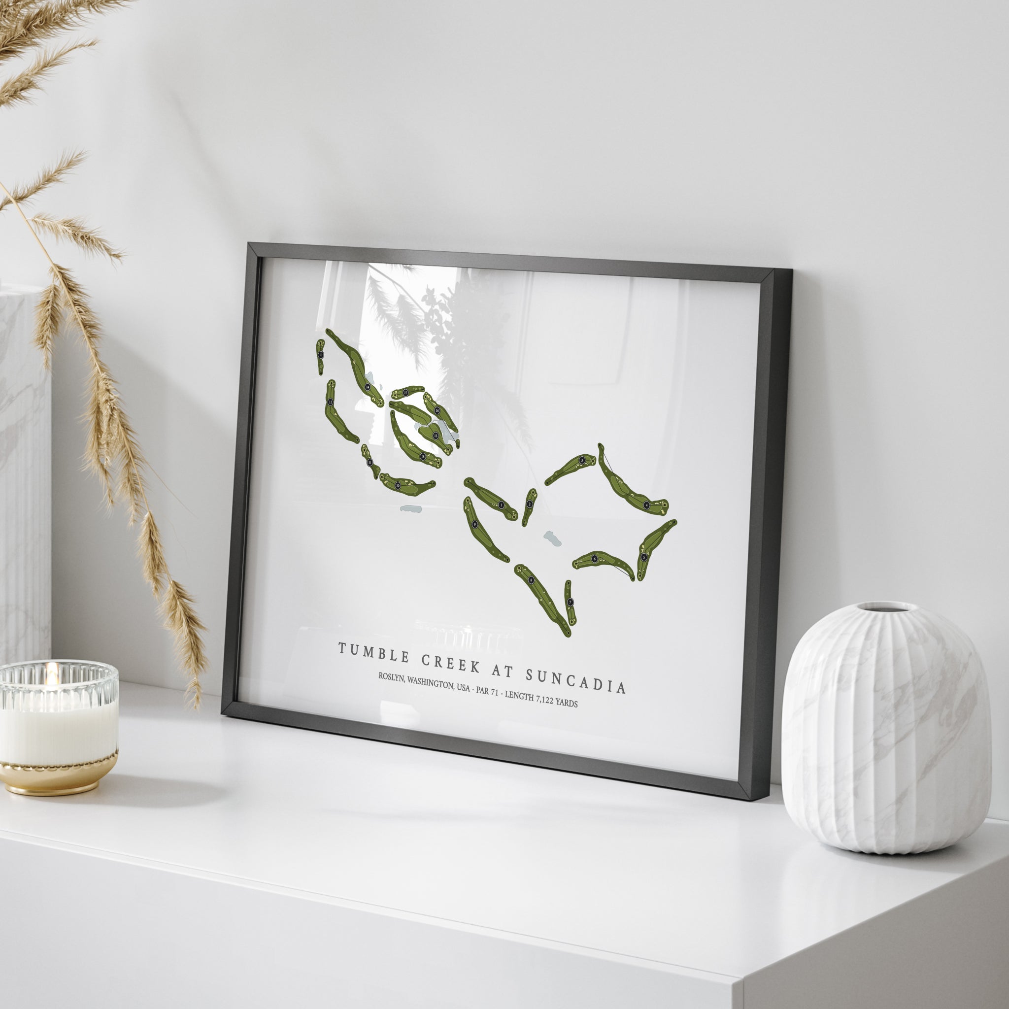 Tumble Creek At Suncadia | Golf Course Print | On Table