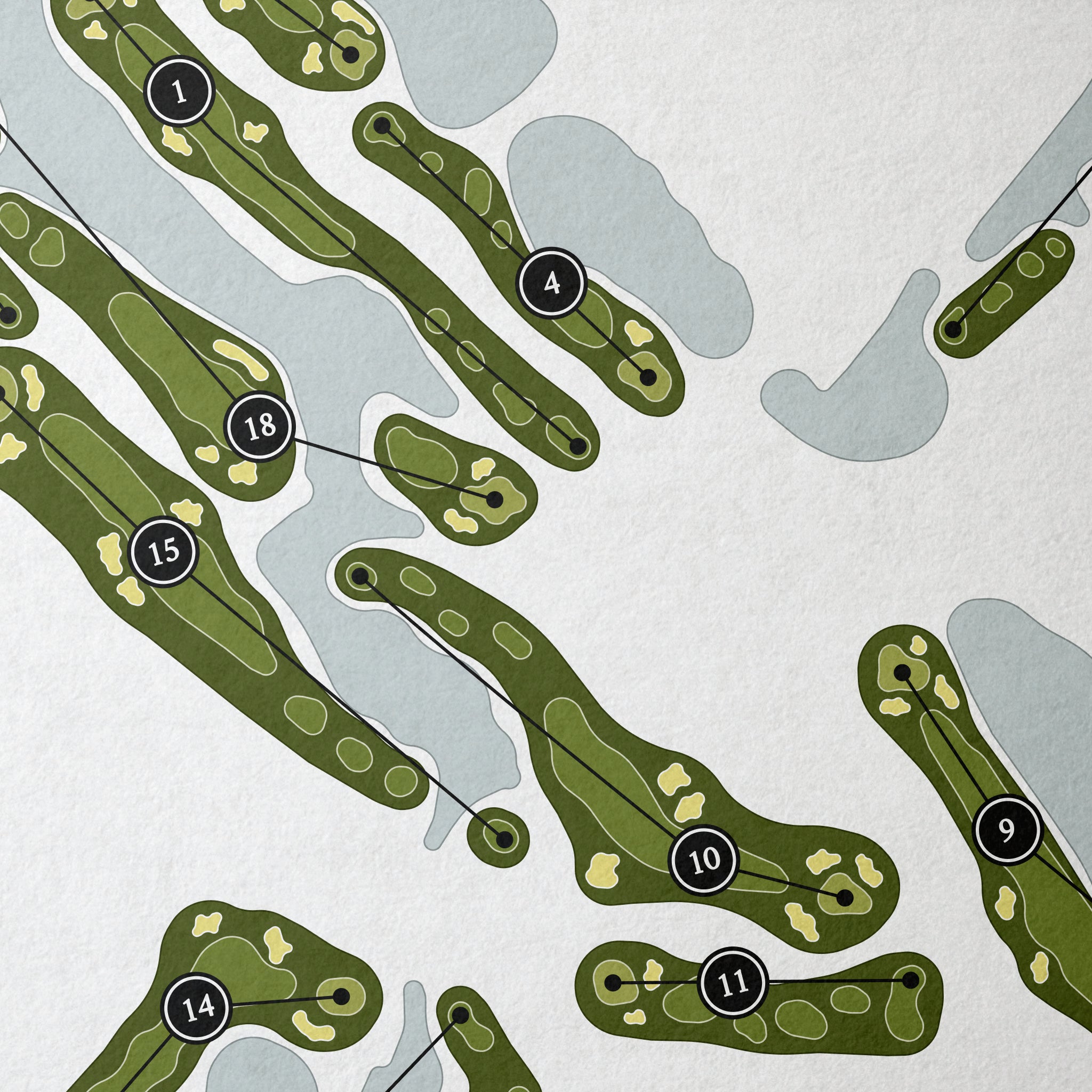 Tunica National Golf & Tennis | Golf Course Map | Close Up 
