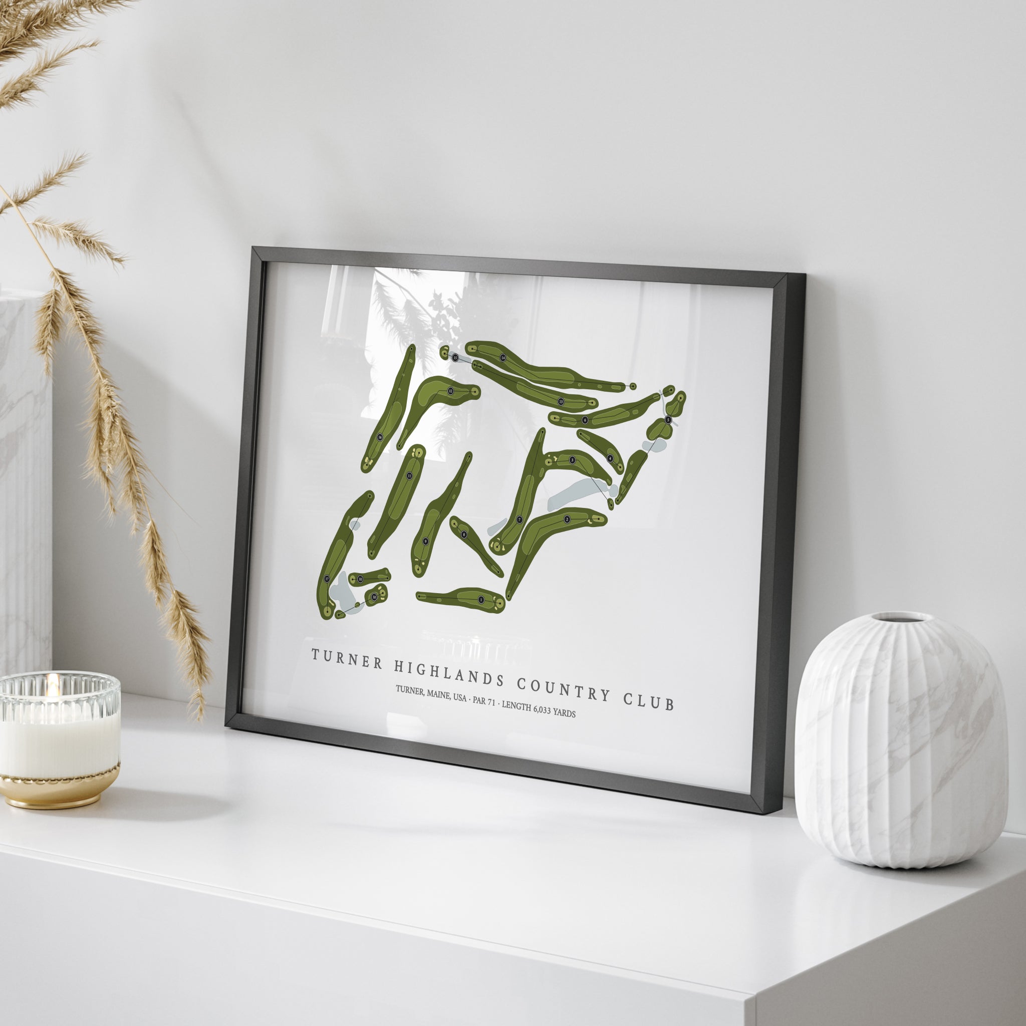 Turner Highlands Country Club | Golf Course Map | On Table 
