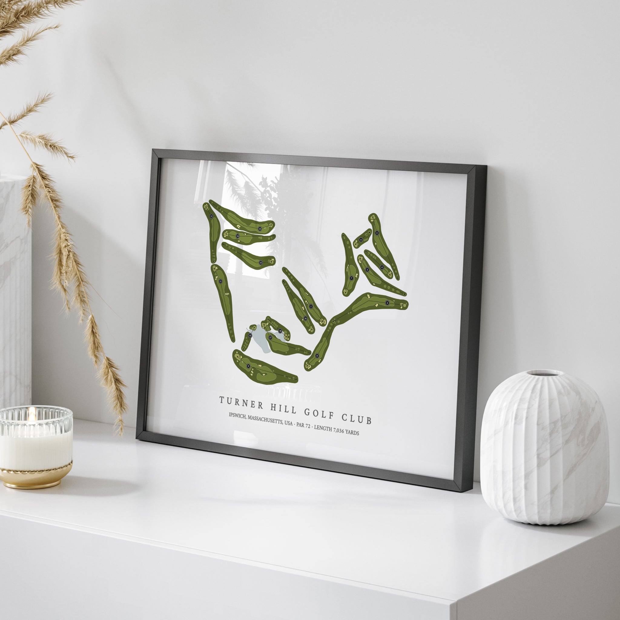 Turner Hill Golf Club | Golf Course Print | On Table 