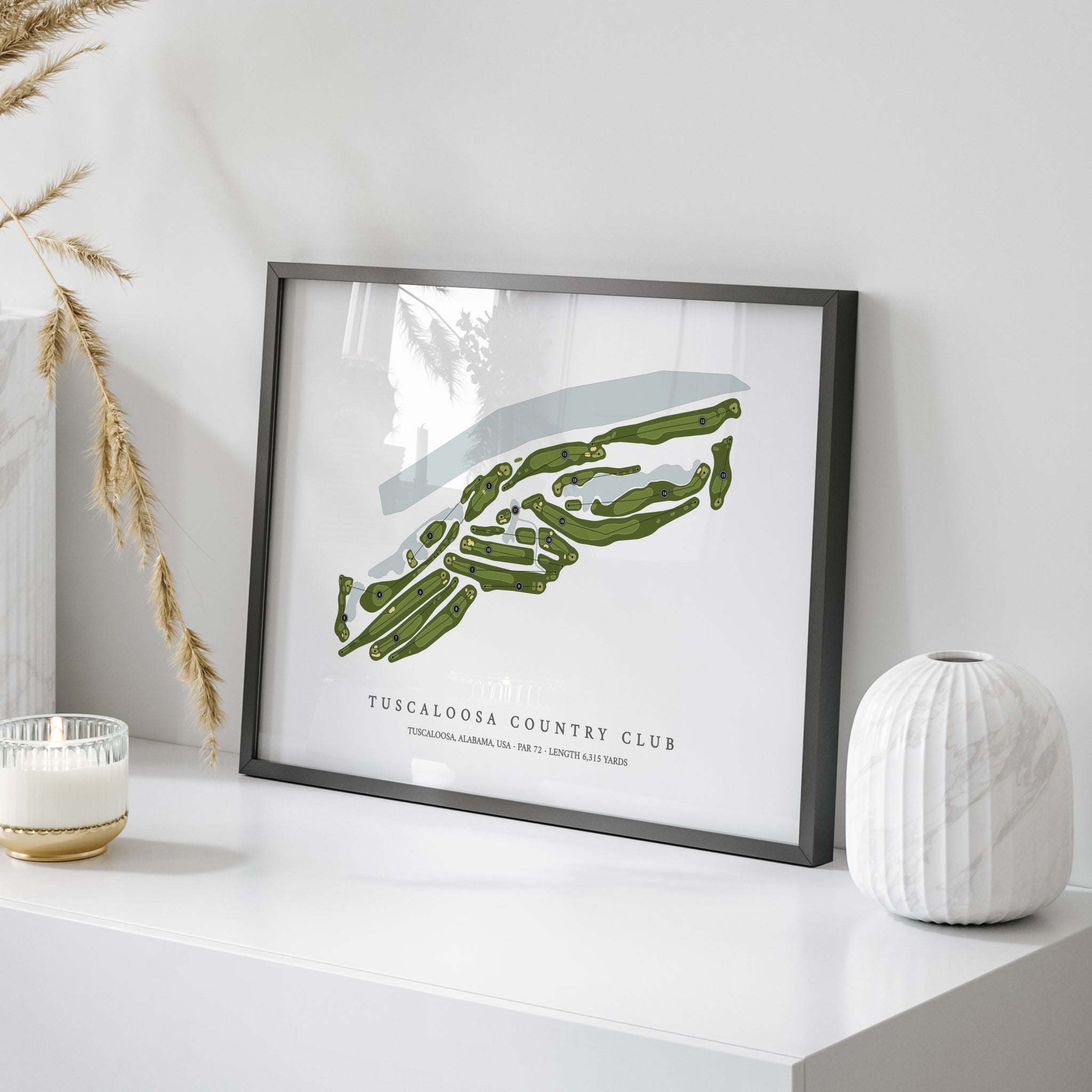 Tuscaloosa Country Club | Golf Course Map | On Table 