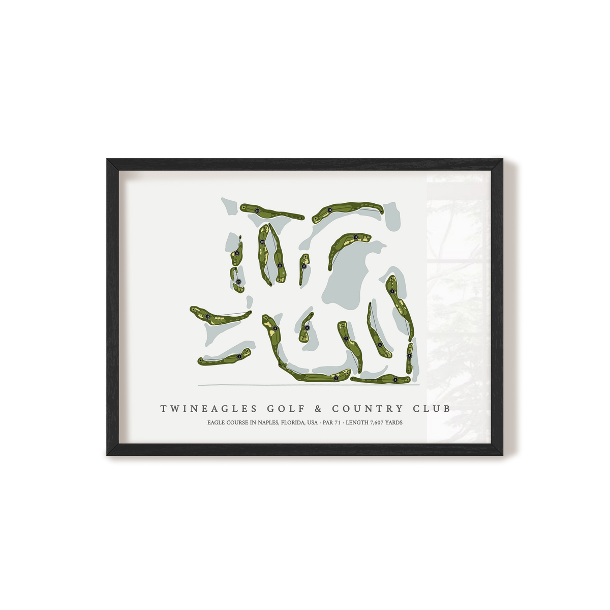 TwinEagles Golf & Country Club - Eagle Course | Golf Course Map | Black Frame