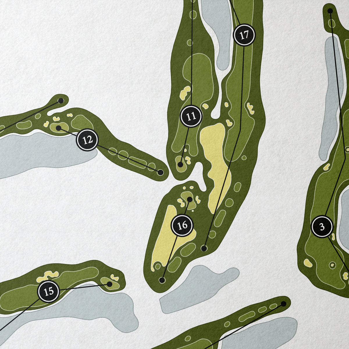 TwinEagles Golf & Country Club - Talon Course | Golf Course Map | Close Up