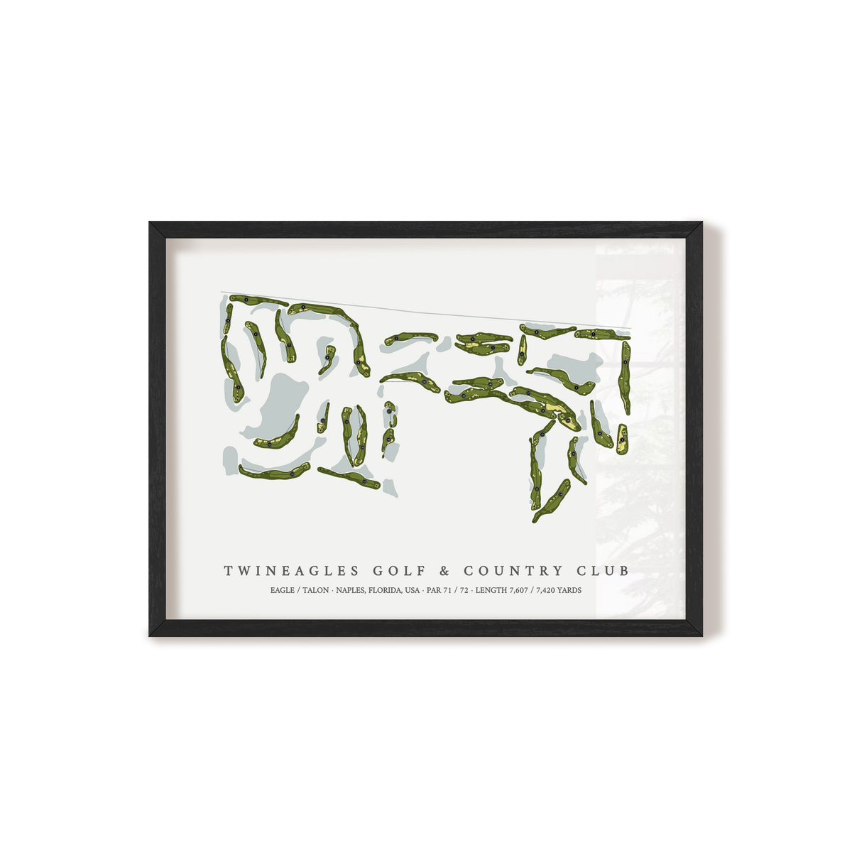 TwinEagles Golf & Country Club | Golf Course Map | Black Frame