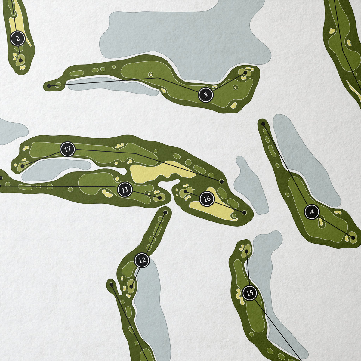TwinEagles Golf & Country Club | Golf Course Map | Close Up