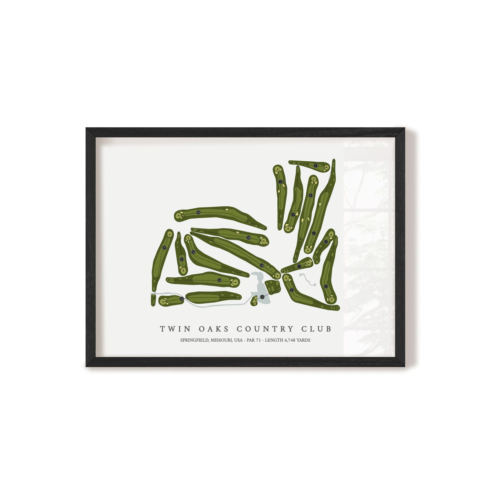 Twin Oaks Country Club | Golf Course Print | Black+Frame 