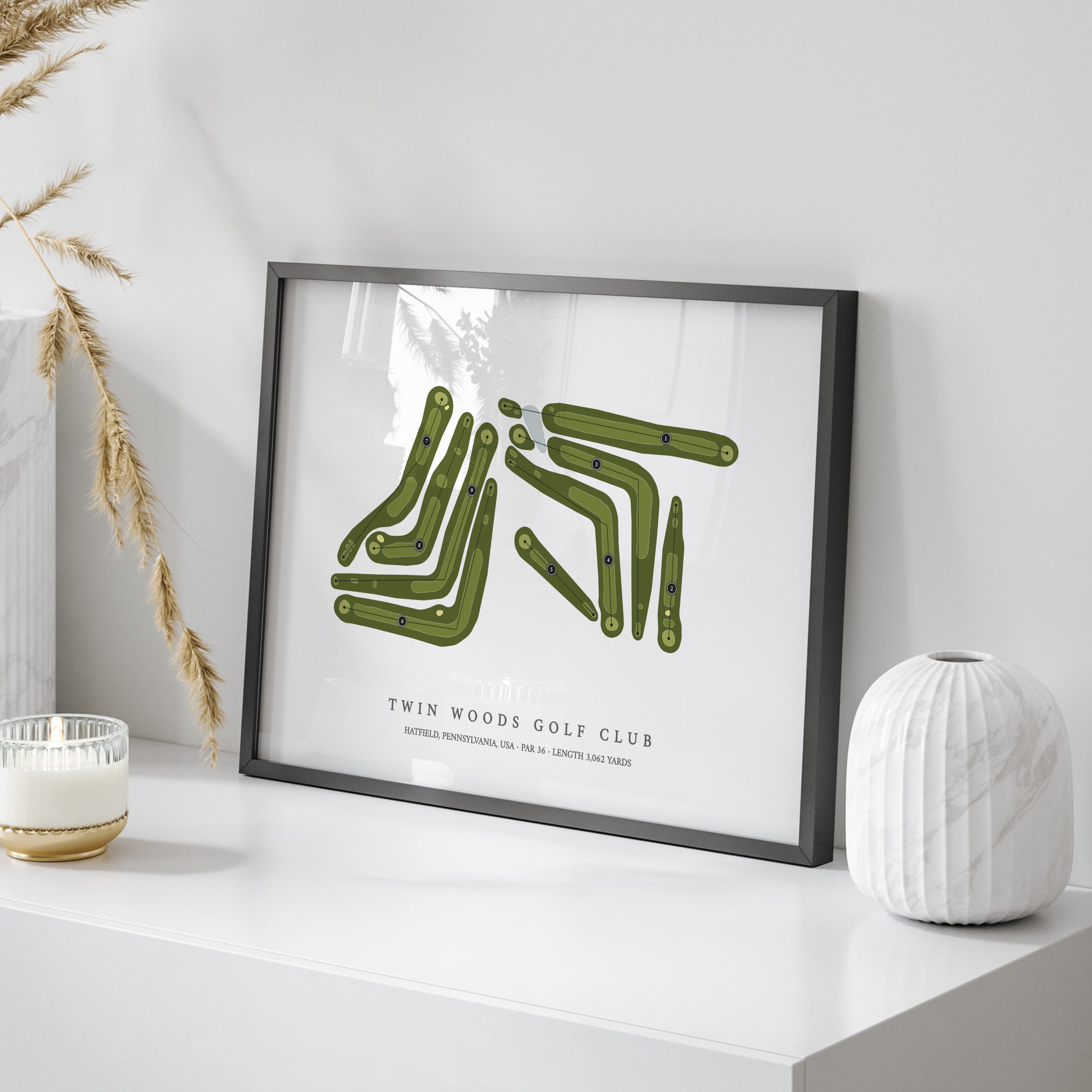 Twin Woods Golf Club | Golf Course Map | On Table 