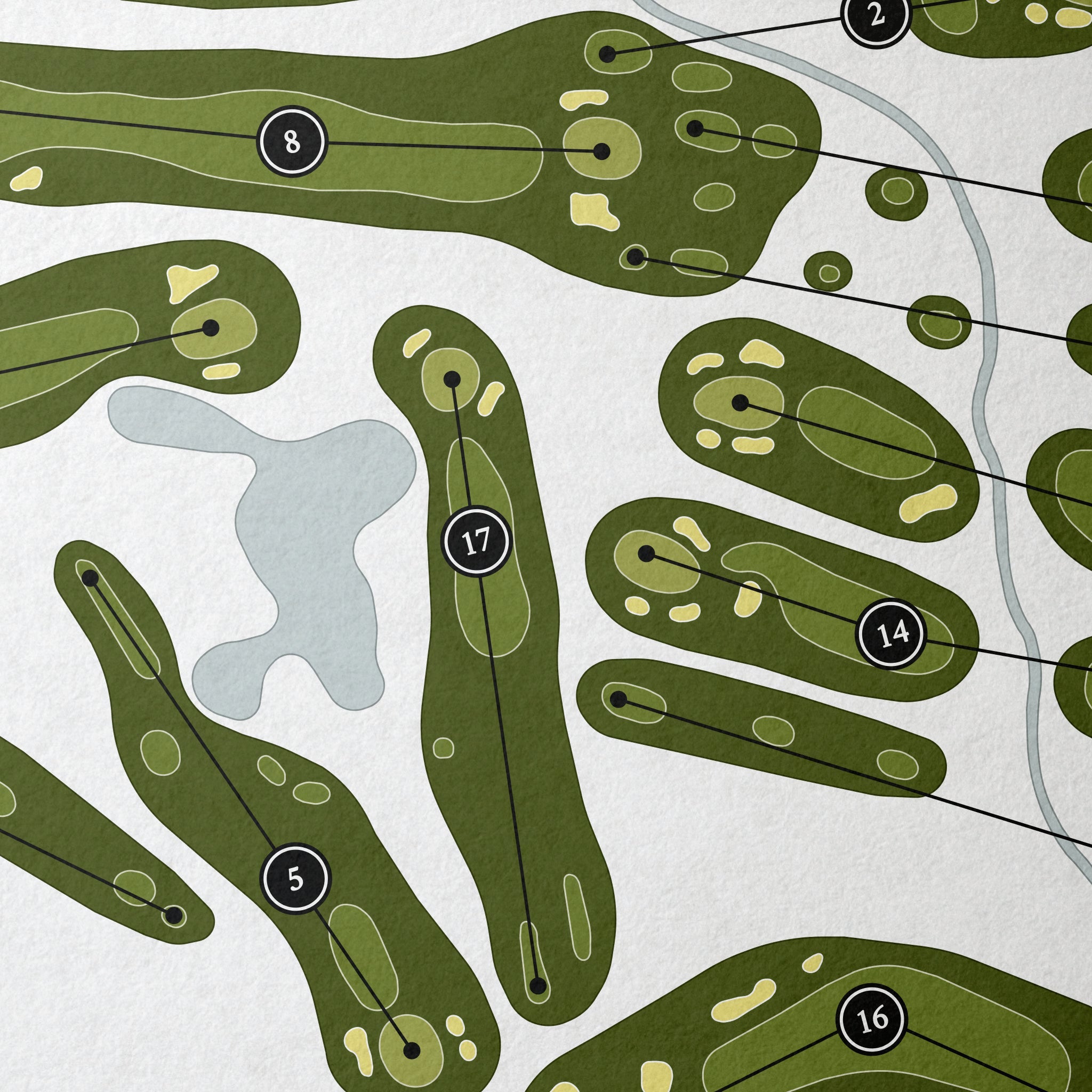Ulen Country Club | Golf Course Map | Close Up 