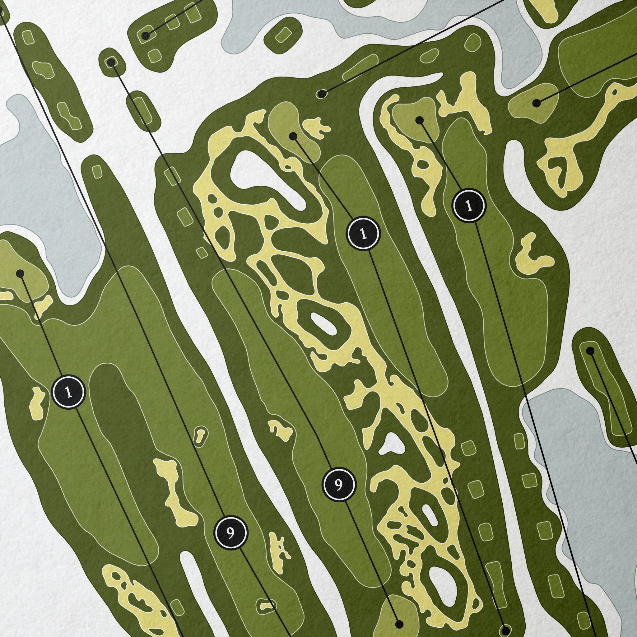 Union League National Golf Club | Golf Course Map | Close Up 