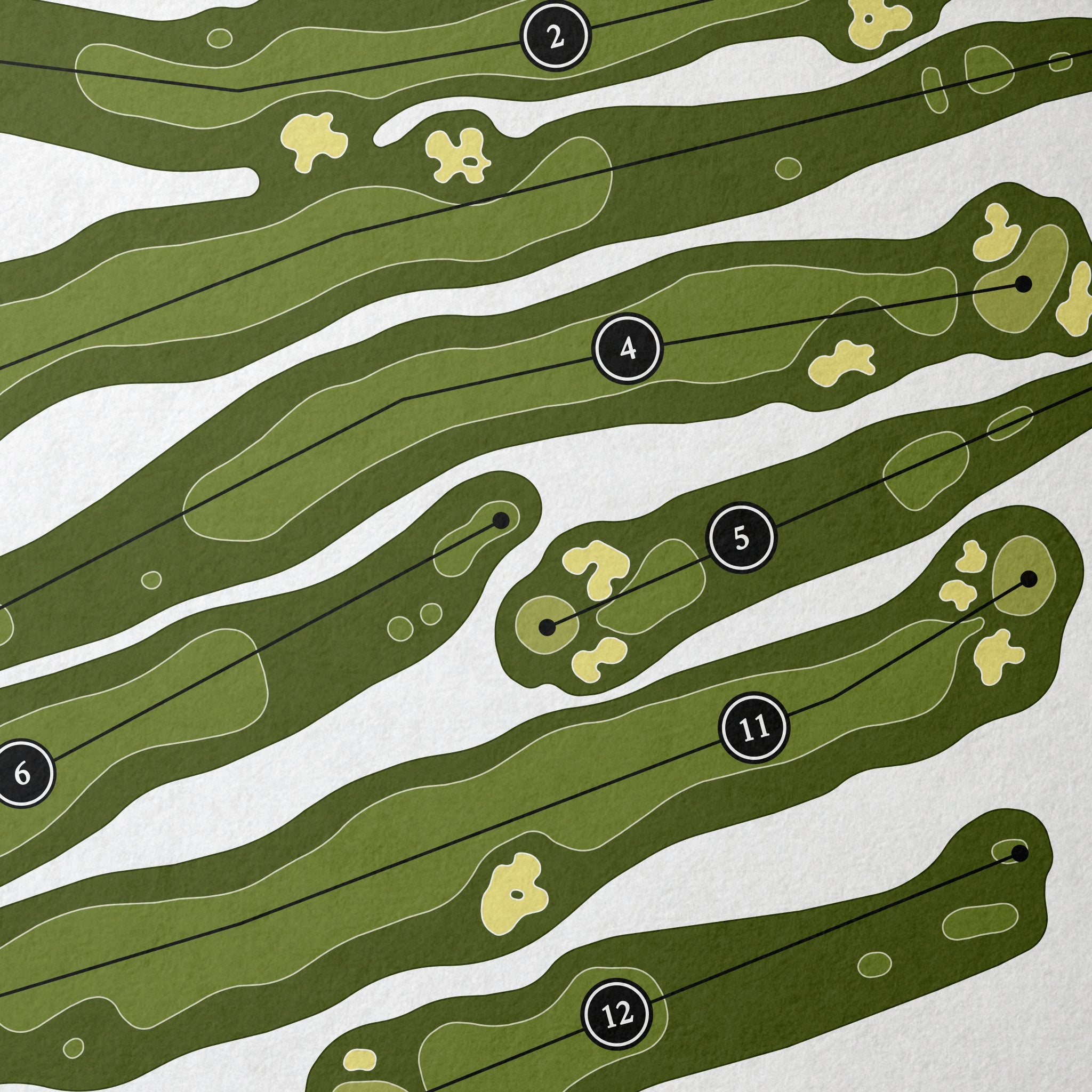 University of Michigan Golf Course | Golf Course Print | Close Up 