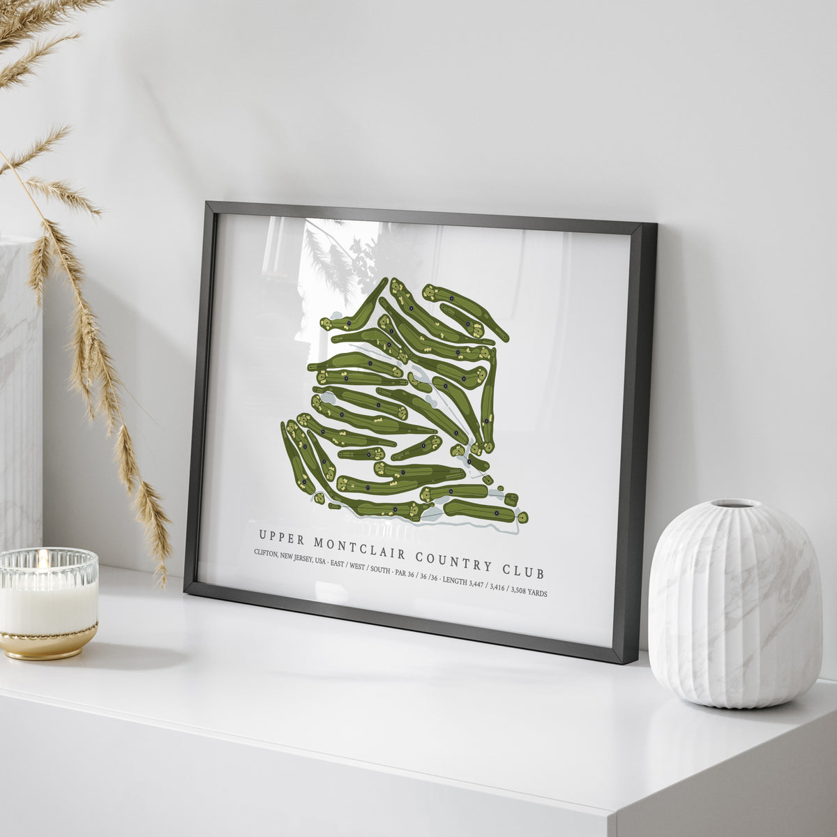 Upper Montclair Country Club | Golf Course Print | On Table