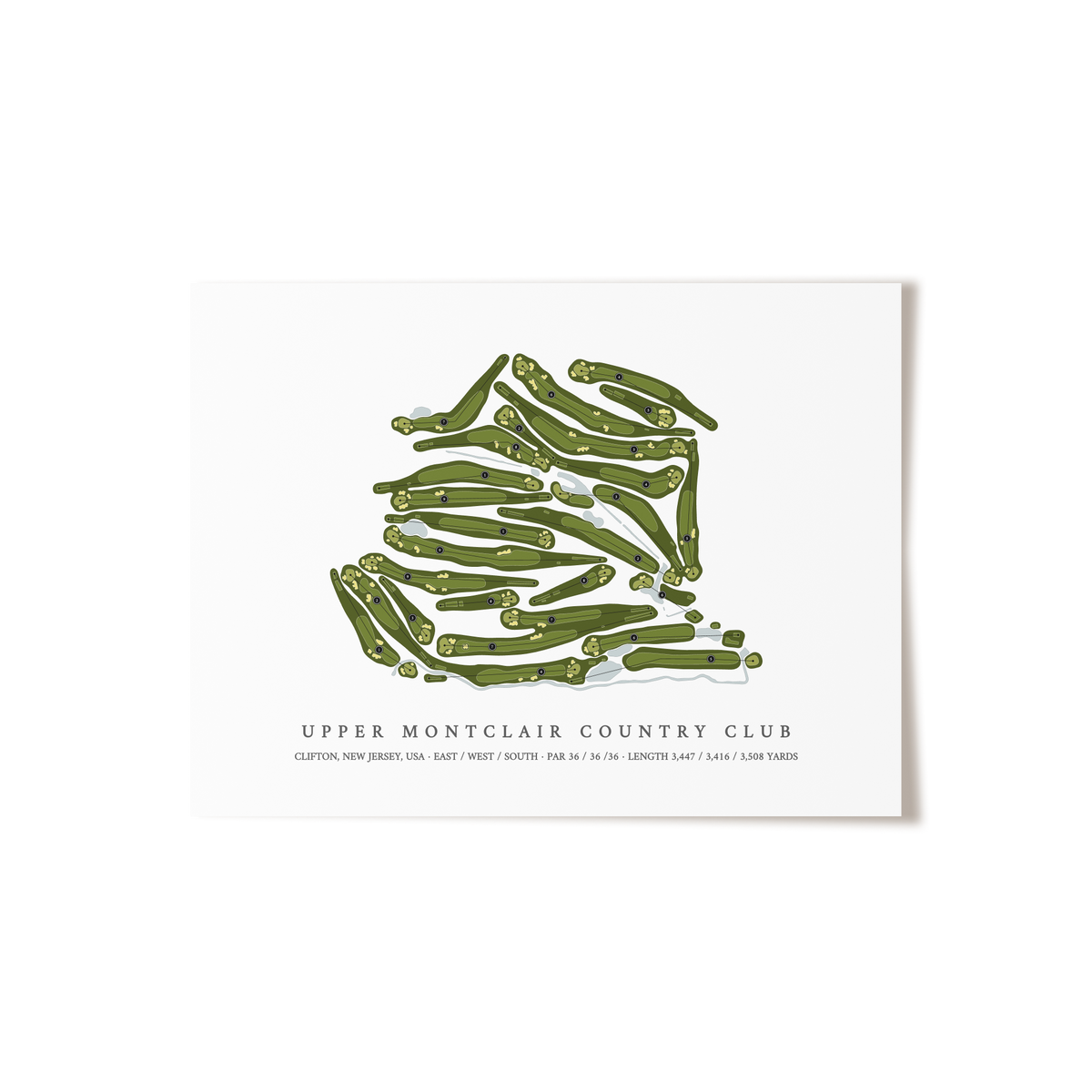 Upper Montclair Country Club | Golf Course Print | Unframed