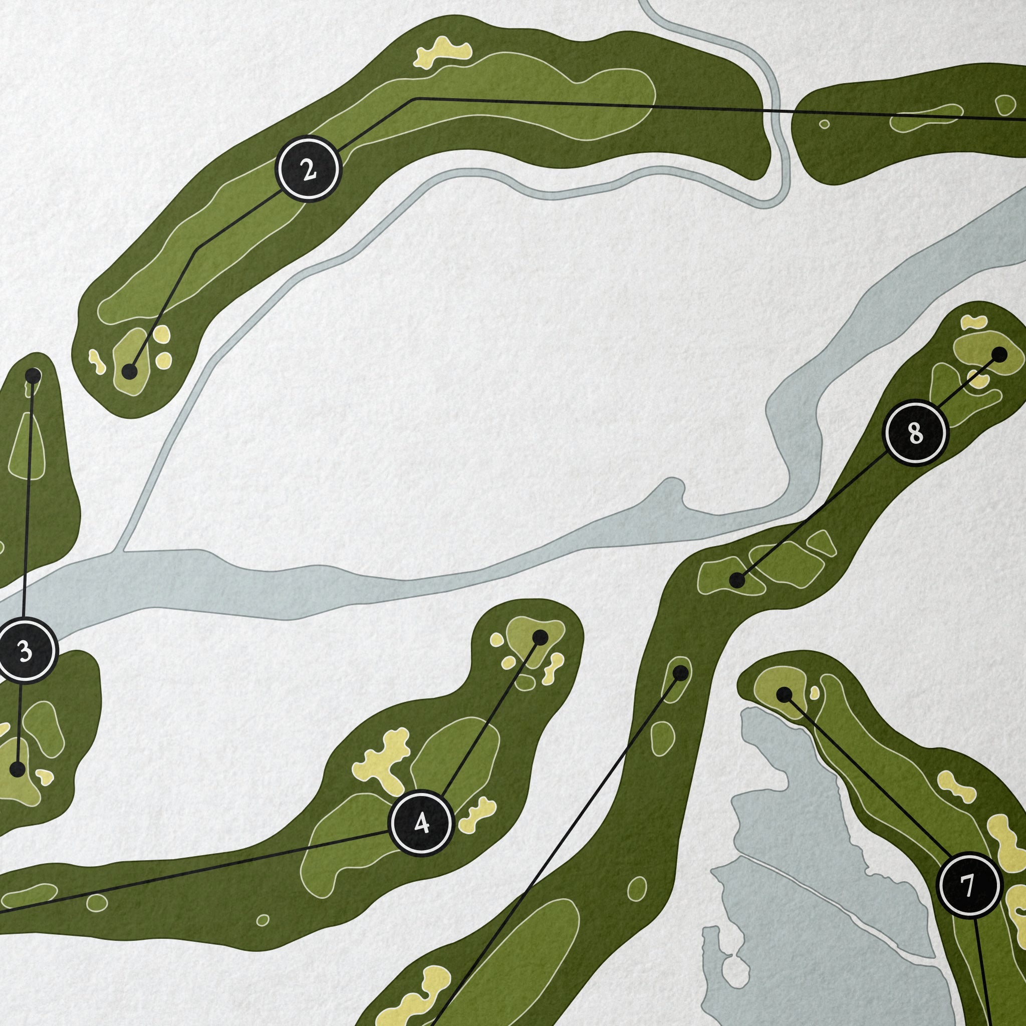 Valhalla Golf Club | Golf Course Print | Close Up 