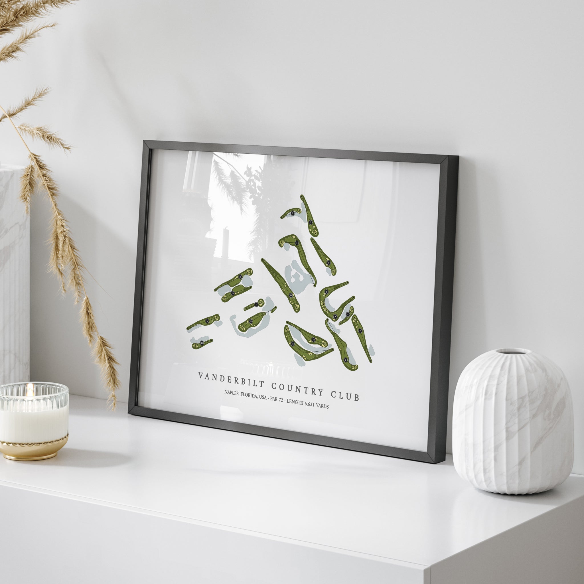 Vanderbilt Country Club | Golf Course Print | On Table