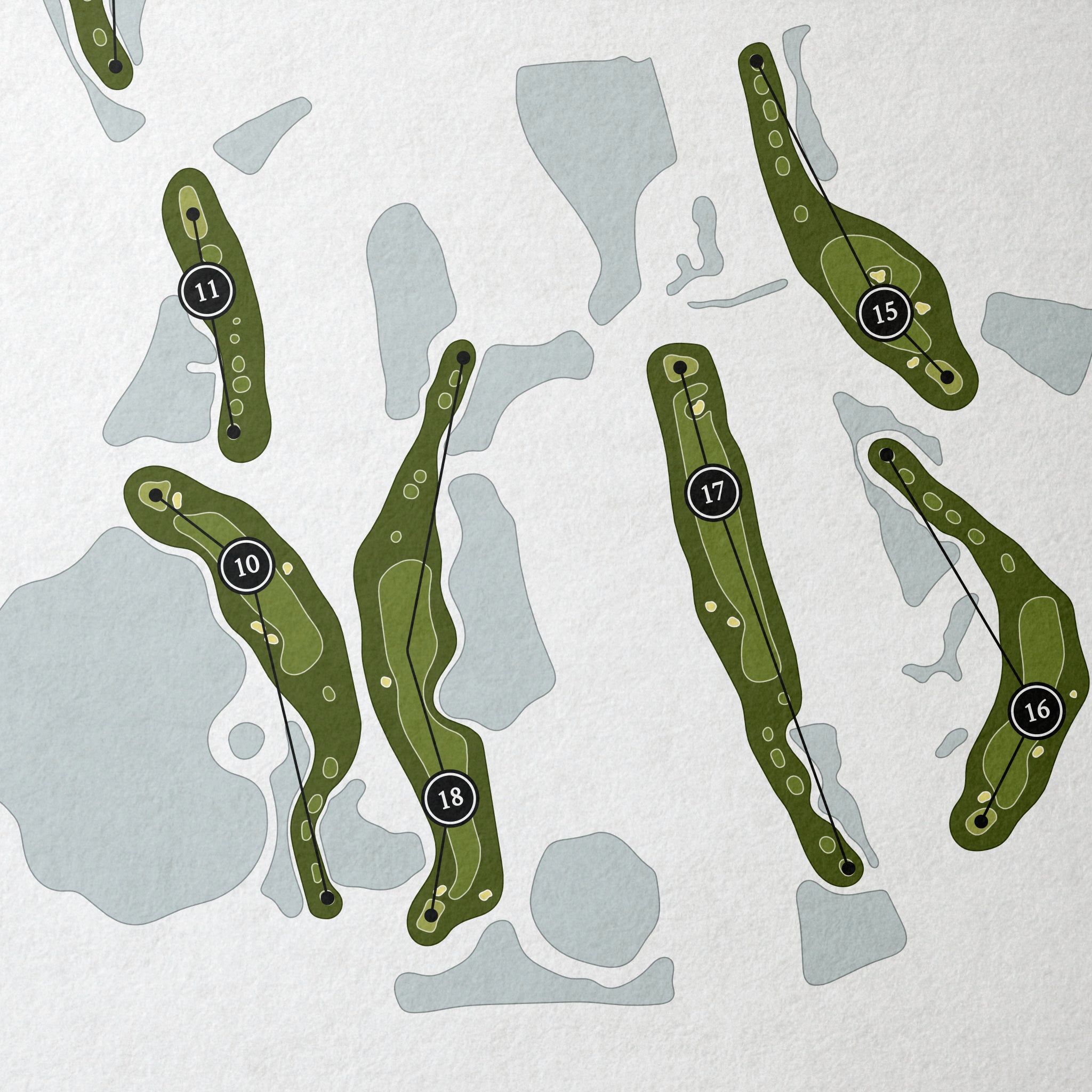 Venetian Golf Club | Golf Course Map | Close Up 