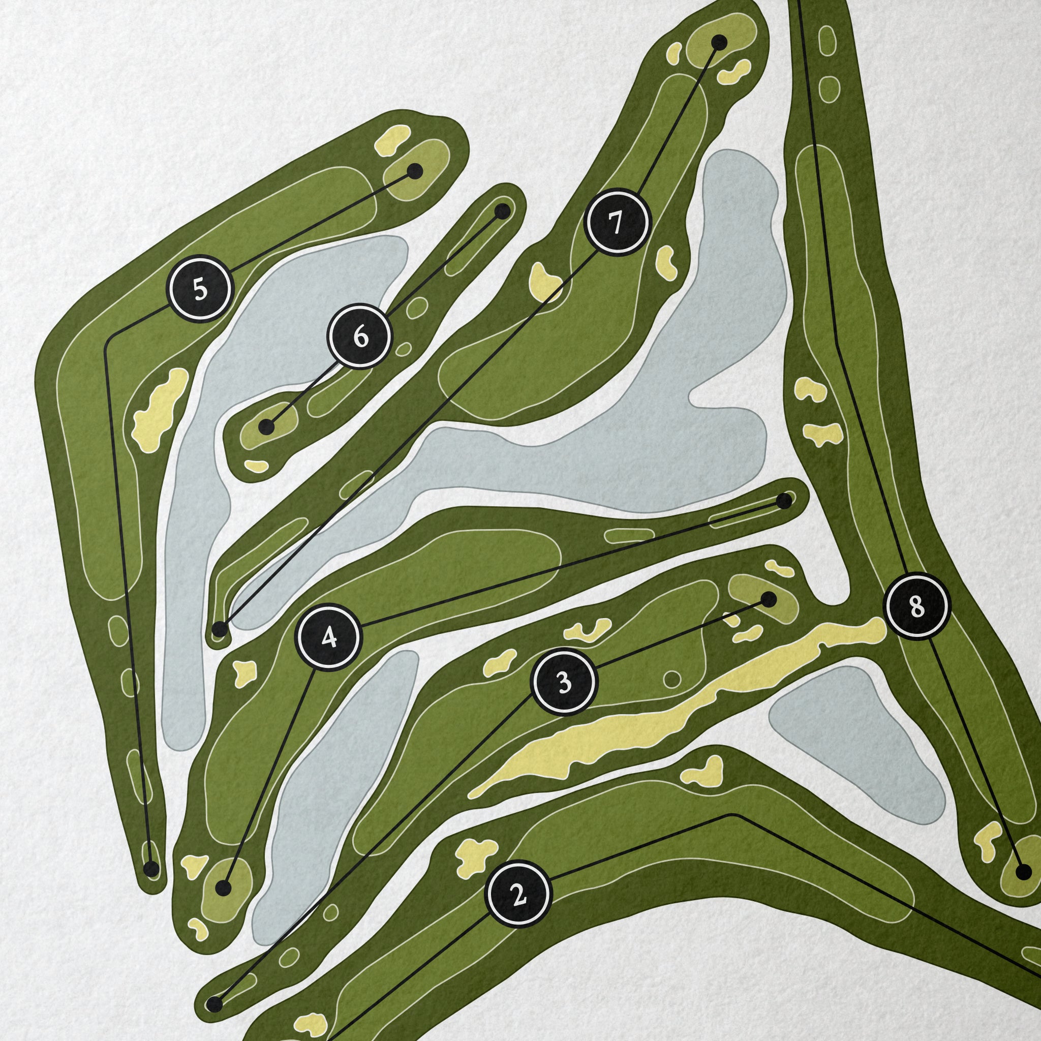 Vero Beach Country Club | Golf Course Print | Close Up