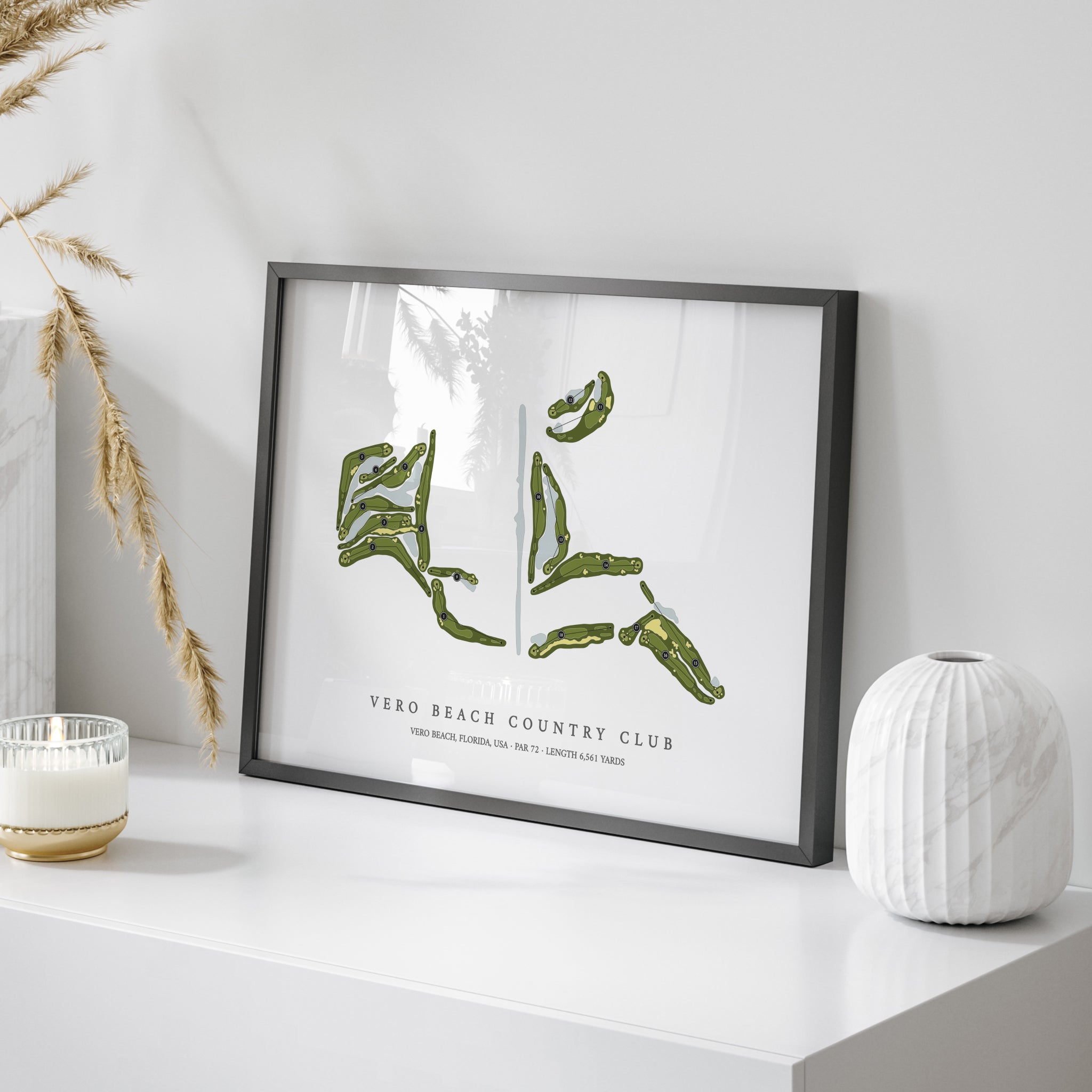 Vero Beach Country Club | Golf Course Print | On Table