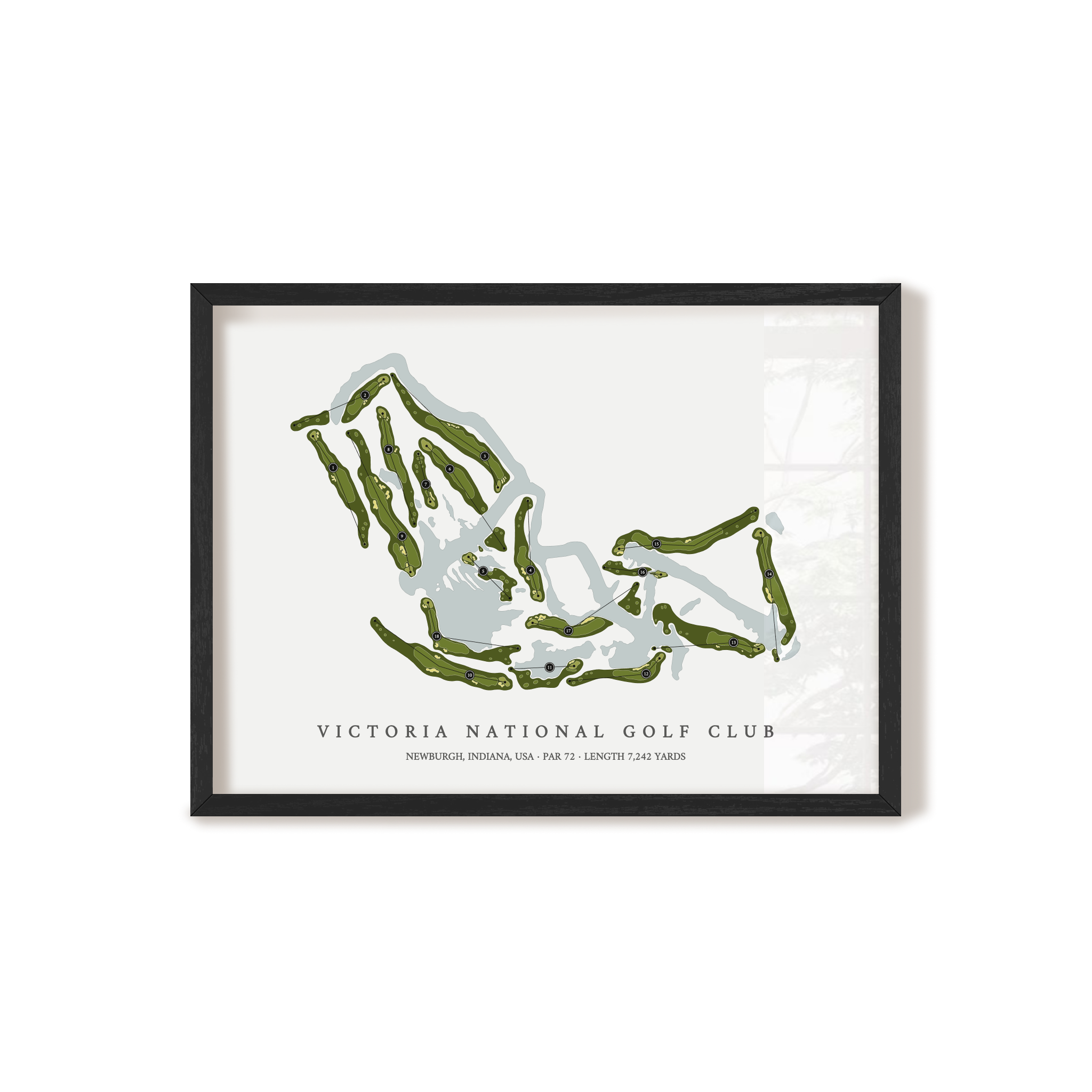 Victoria National Golf Club | Golf Course Print | Black Frame