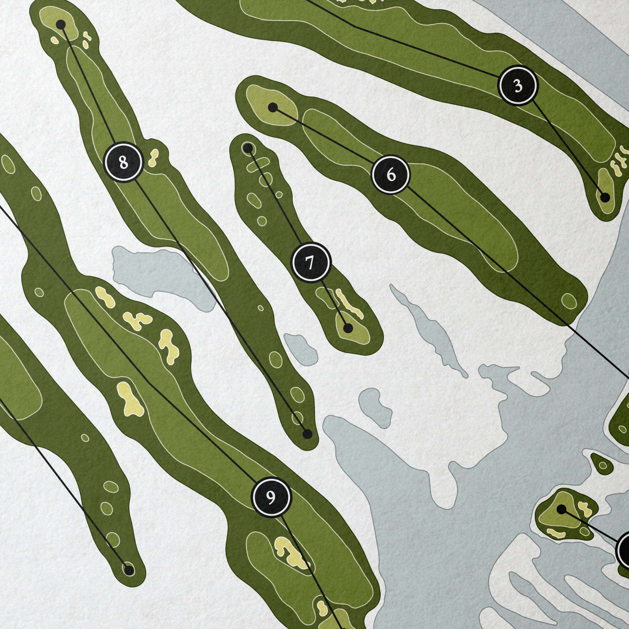 Victoria National Golf Club | Golf Course Print | Close Up