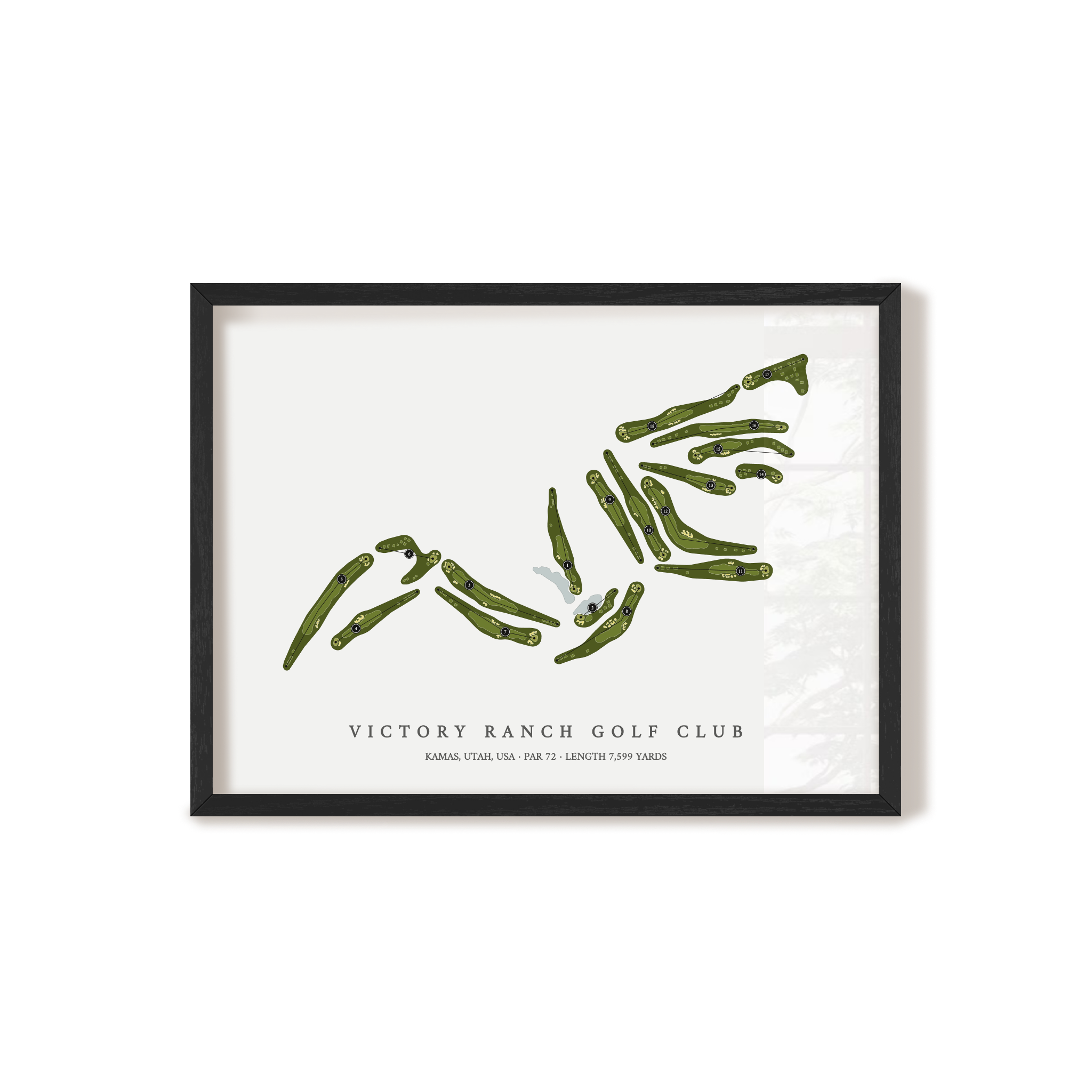 Victory Ranch Golf Club | Golf Course Map | Black Frame 