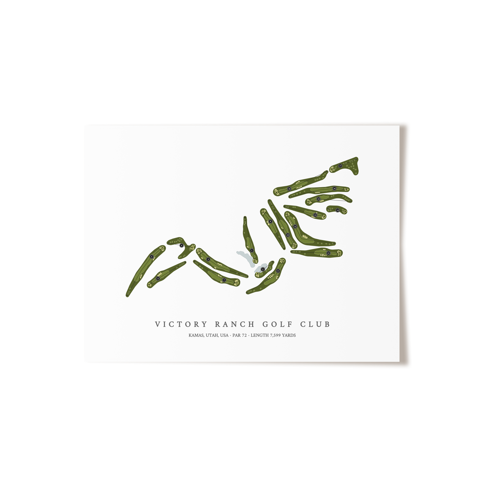 Victory Ranch Golf Club | Golf Course Map | Unframed 