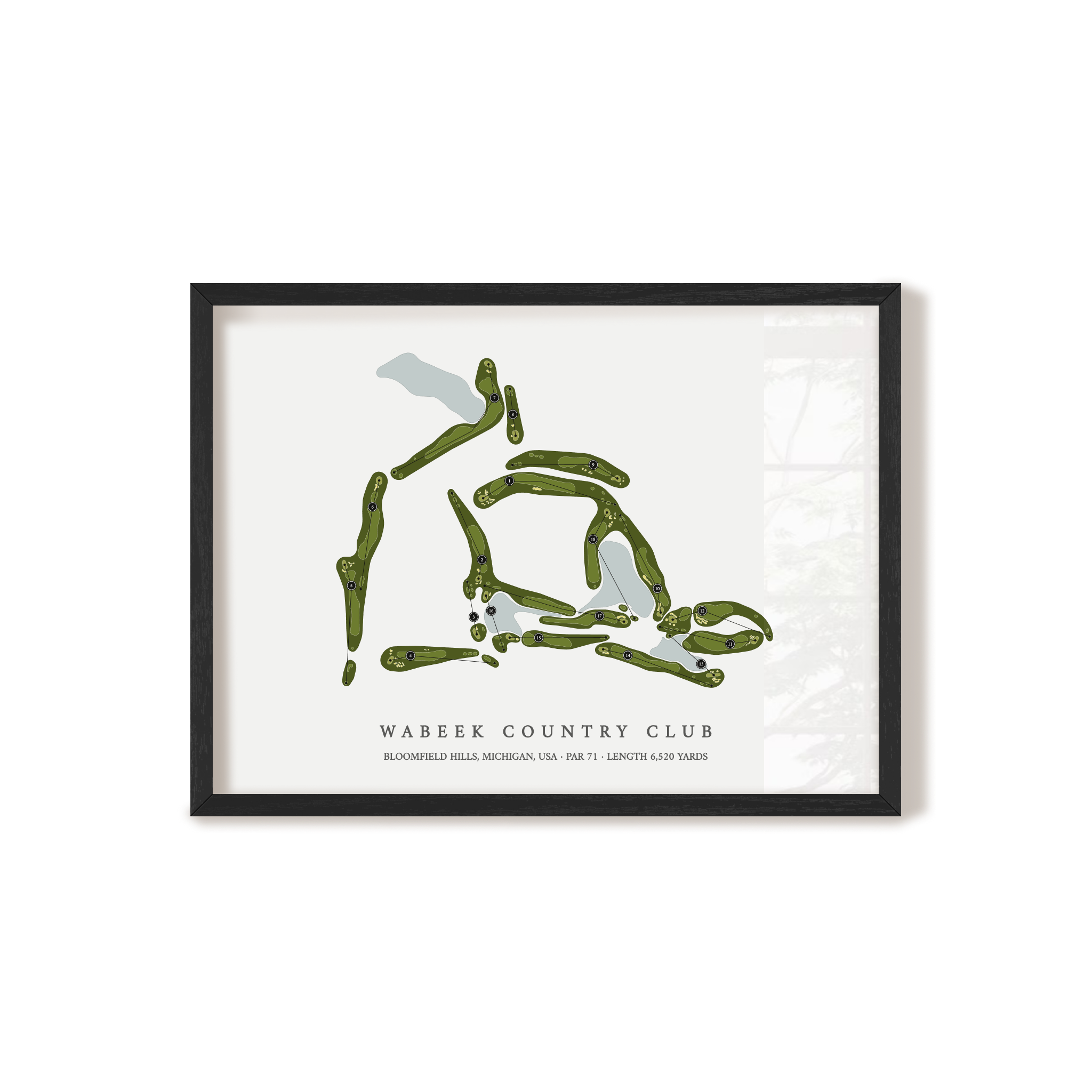 Wabeek Country Club | Golf Course Map | Black+Frame 