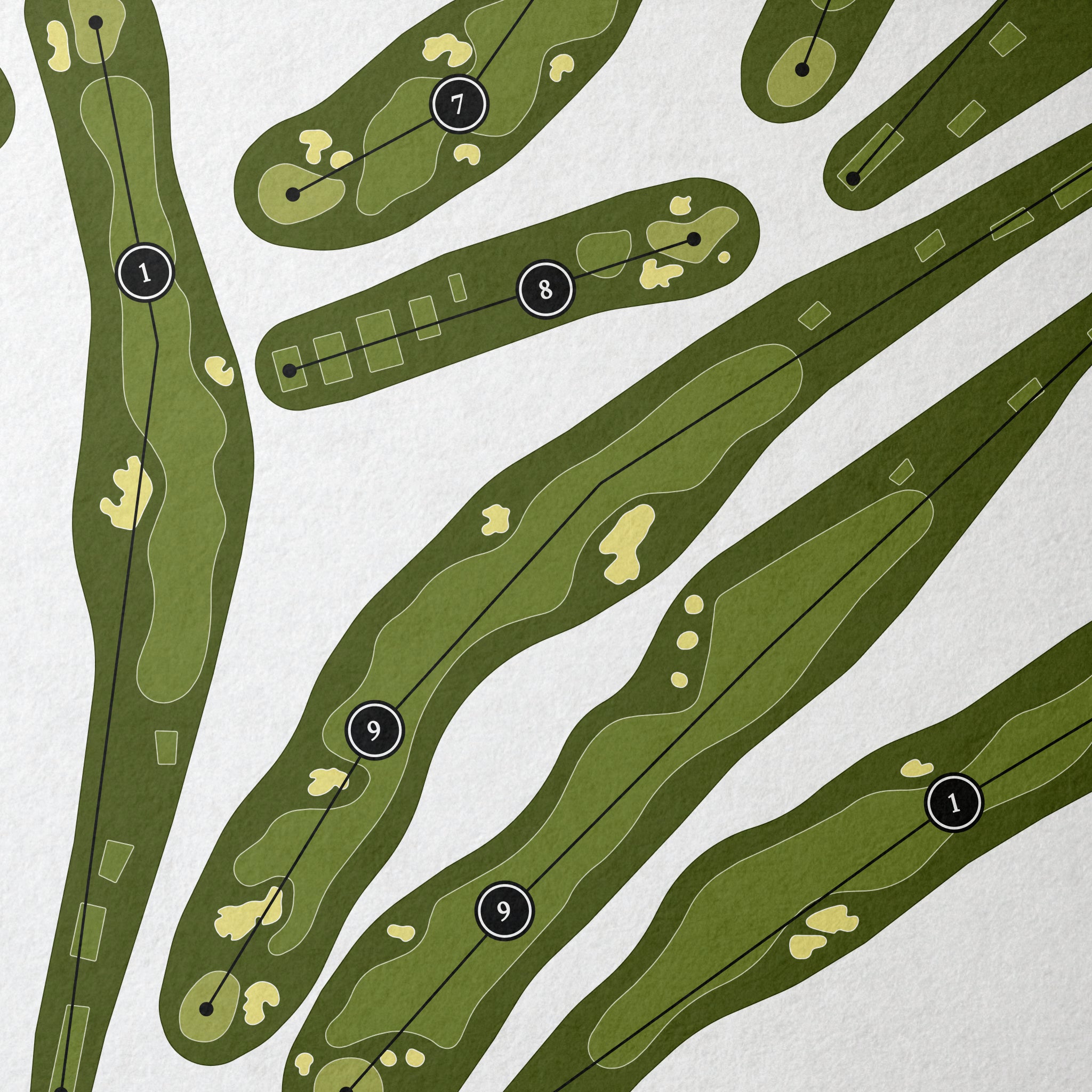 Walnut Creek Country Club | Golf Course Print | Close Up