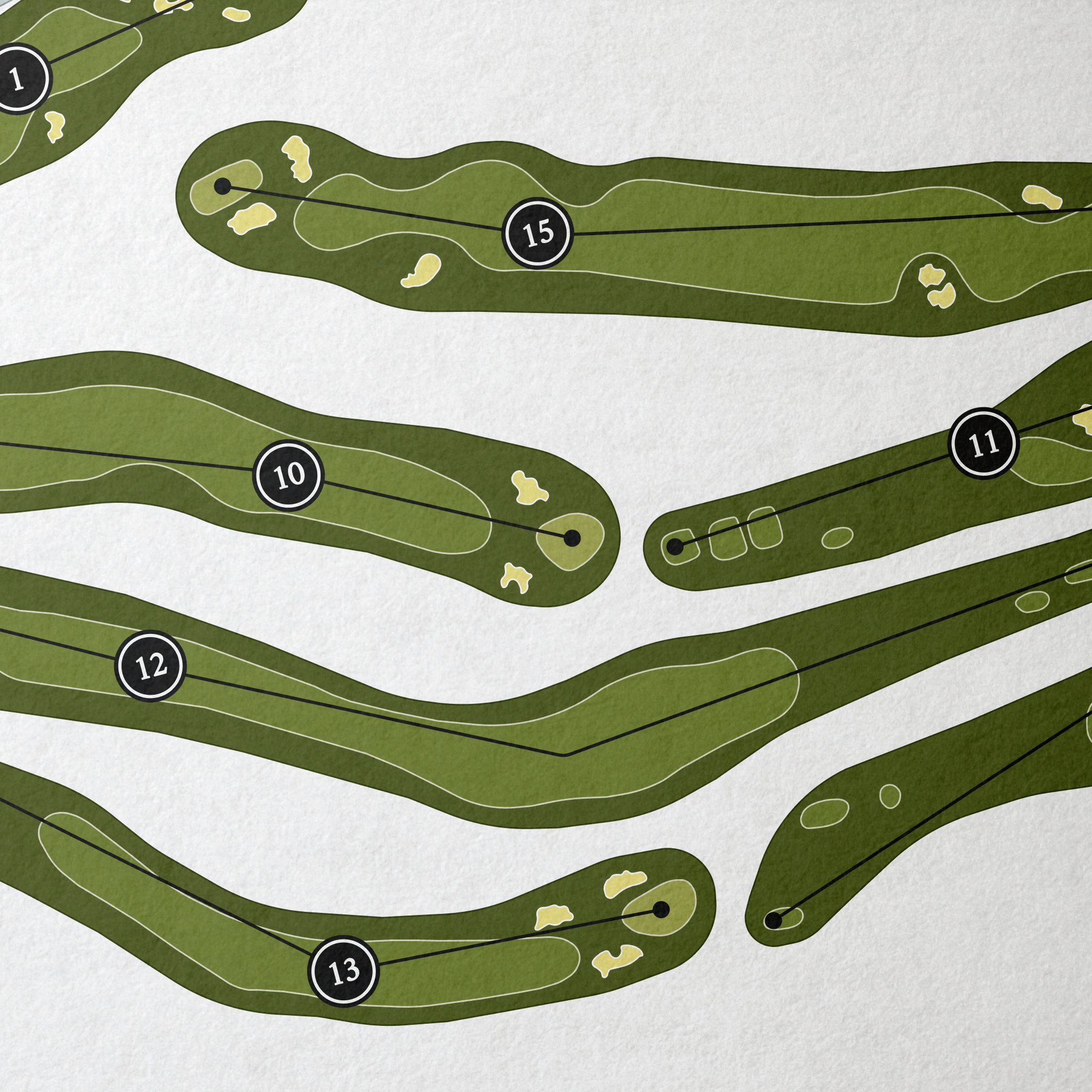 Walpole Country Club | Golf Course Map | Close Up 