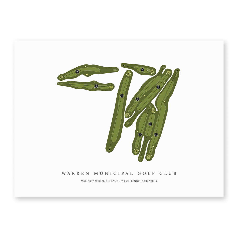 Warren Municipal Golf Club Golf Course Map