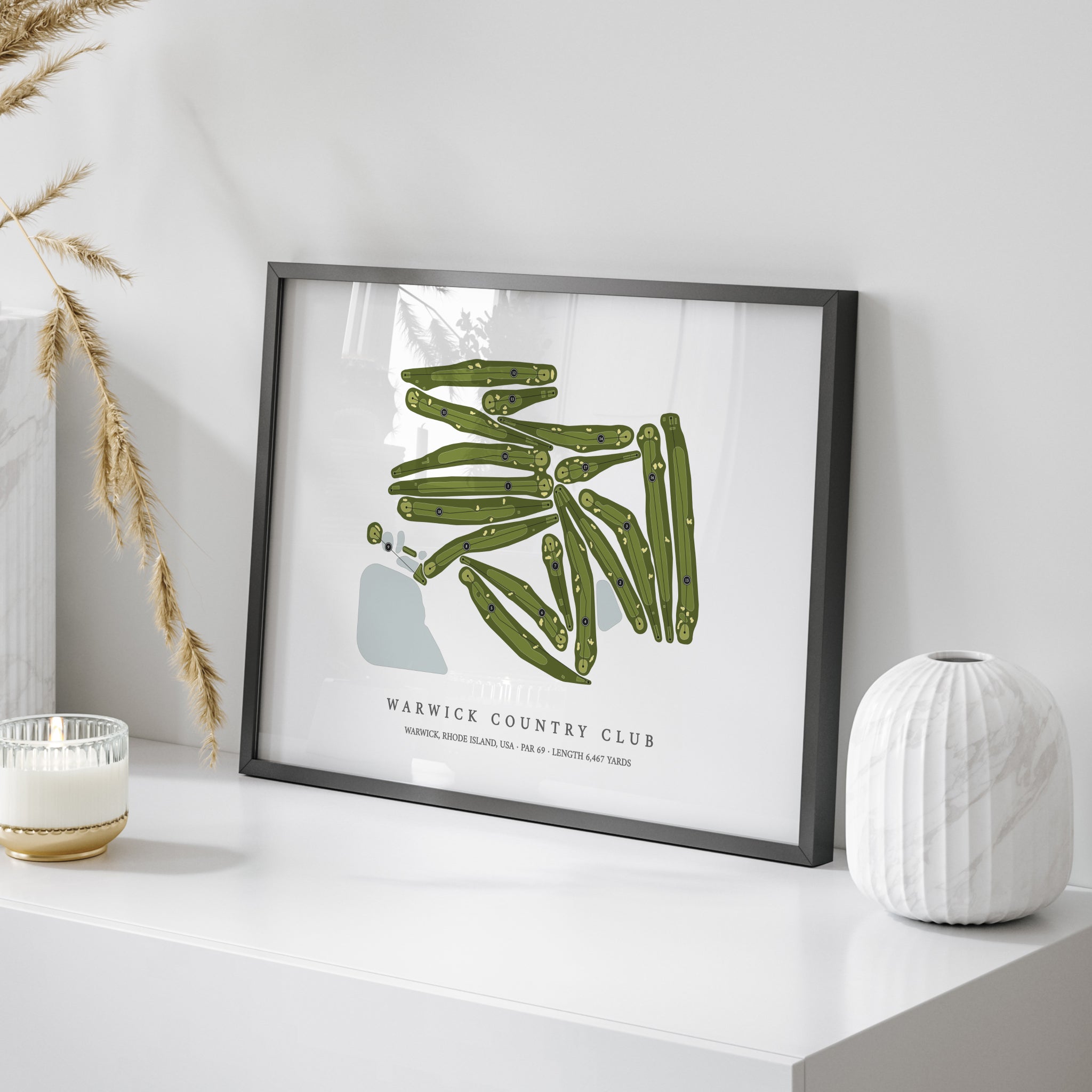 Warwick Country Club | Golf Course Map | On Table 