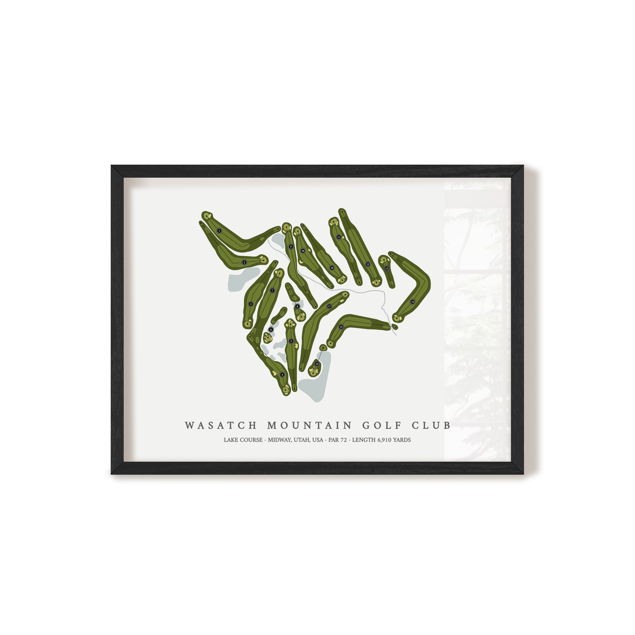 Wasatch Mountain Golf Course - Lake Course | Golf Course Print | Black Frame