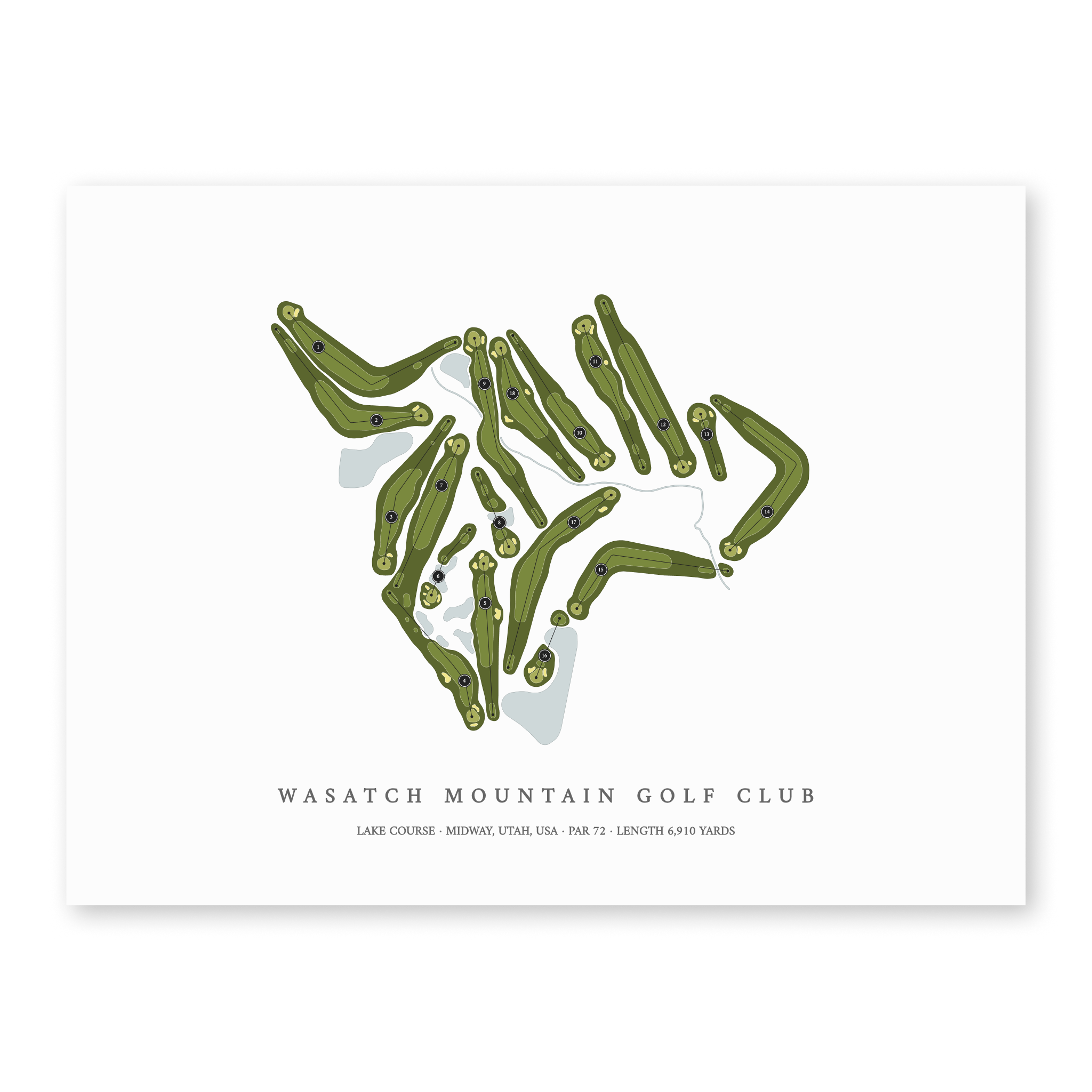 Wasatch Mountain Golf Course - Lake Course | Golf Course Print | Unframed