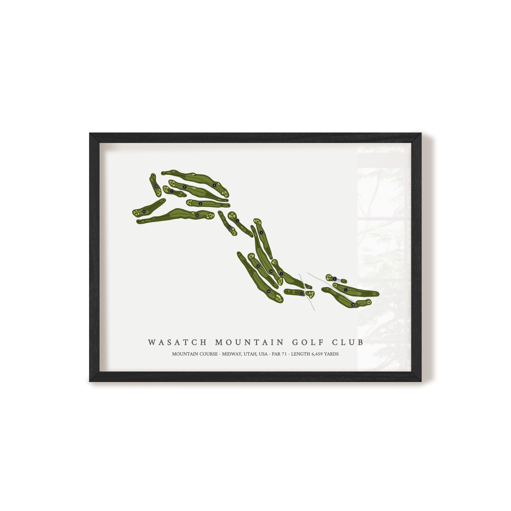 Wasatch Mountain Golf Course - Mountain Course | Golf Course Print | Black Frame