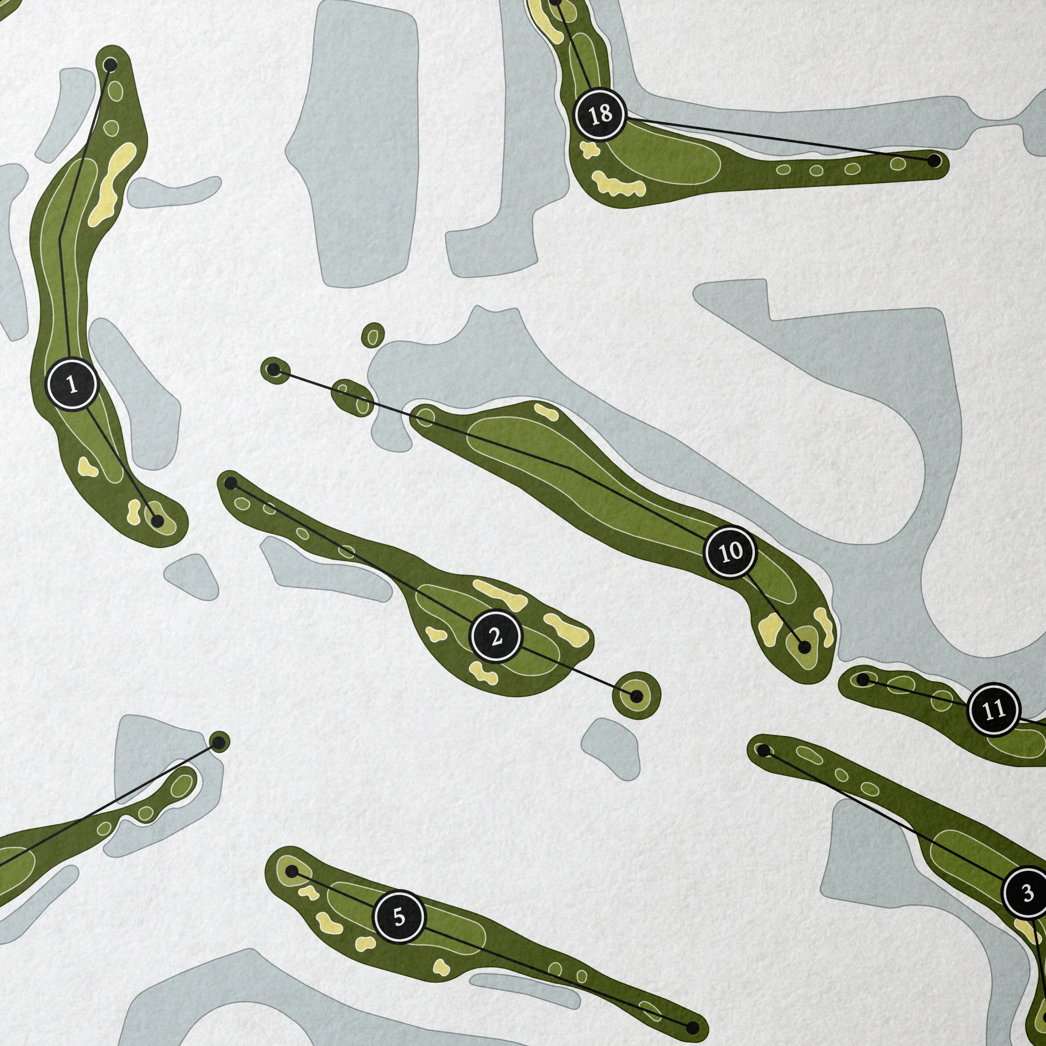 Waterlefe Golf & River Club | Golf Course Map | Close Up 