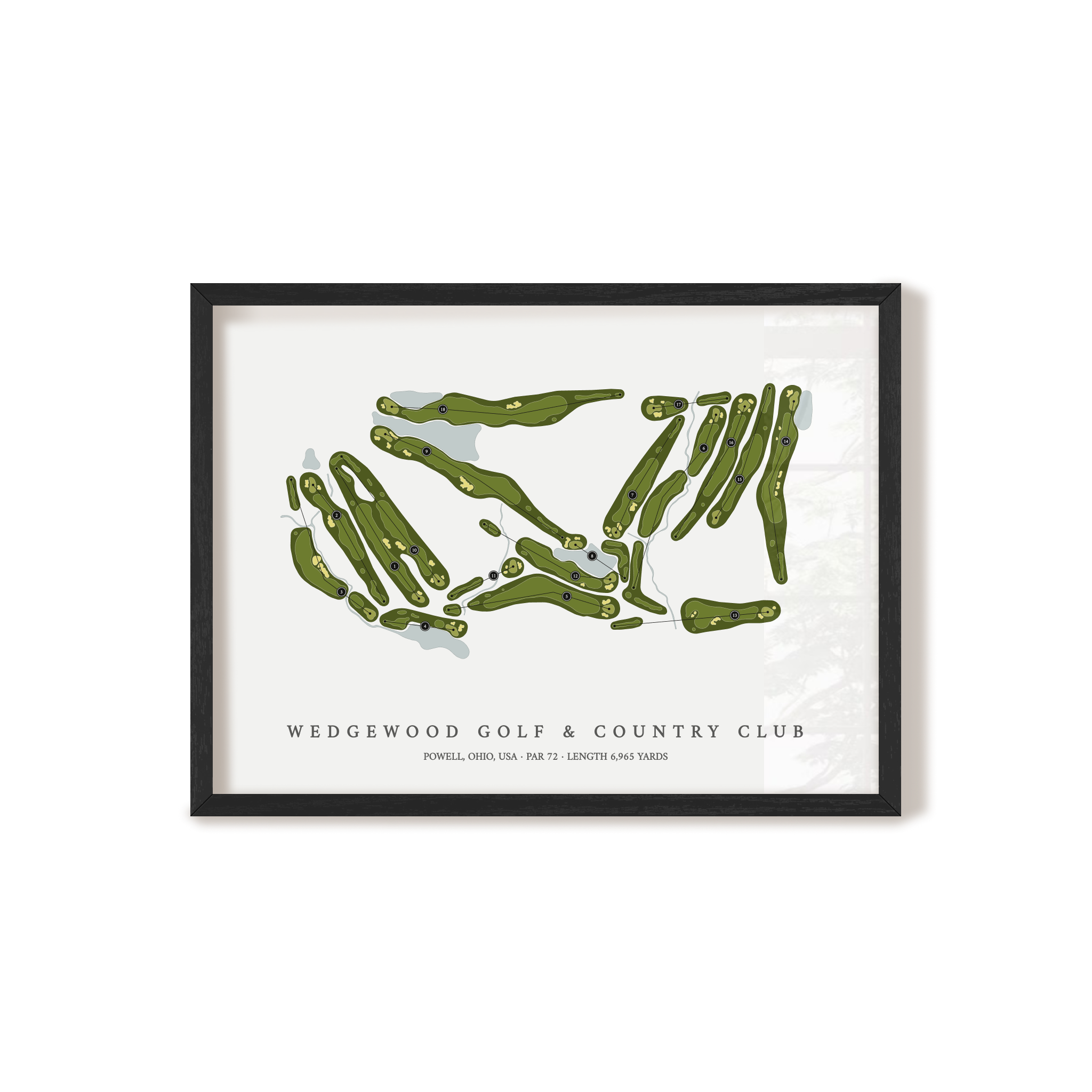 Wedgewood Golf & Country Club | Golf Course Map | Black Frame