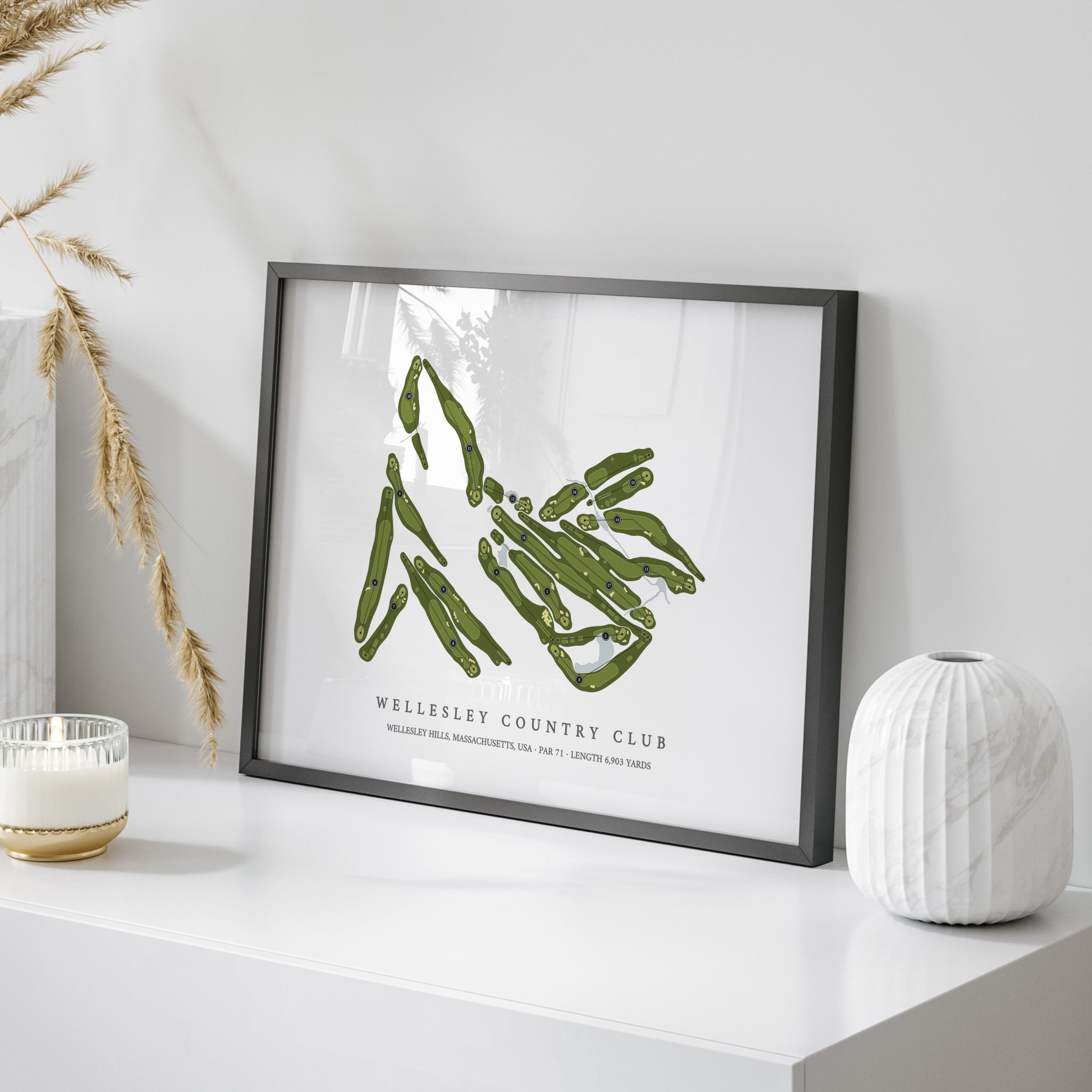 Wellesley Country Club | Golf Course Map | On Table 