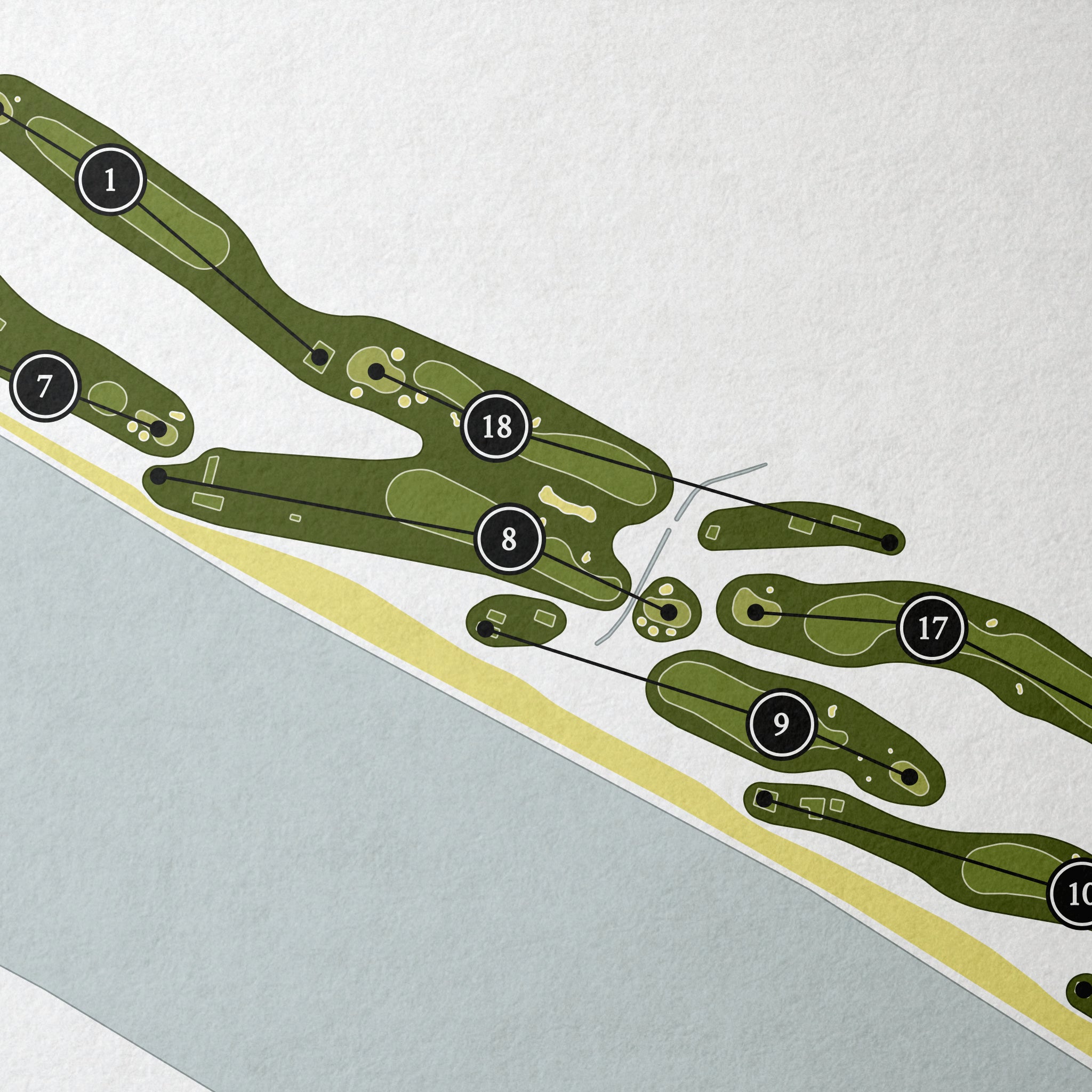Western Gailes Golf Club | Golf Course Map | Close Up
