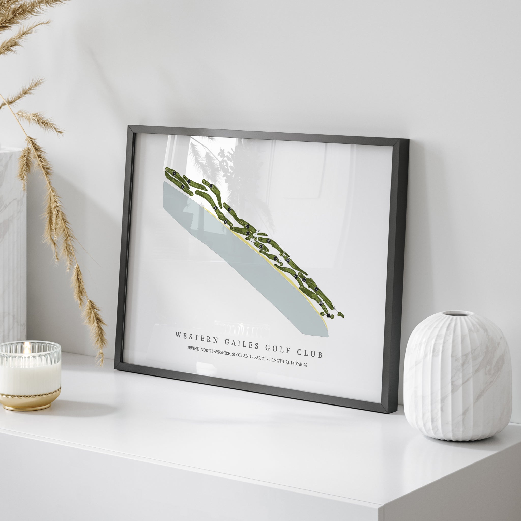 Western Gailes Golf Club | Golf Course Map | On Table